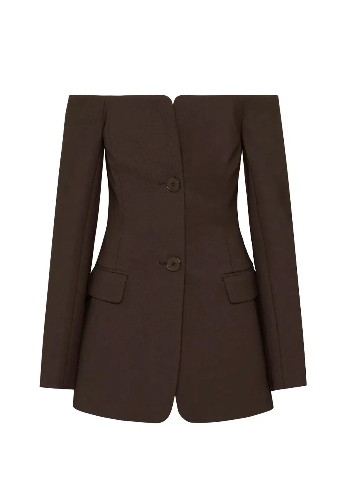 Sir the Label Sandrine Tailored Mini Dress in Chocolate Brown Size 1 / AU 8 - Image 14