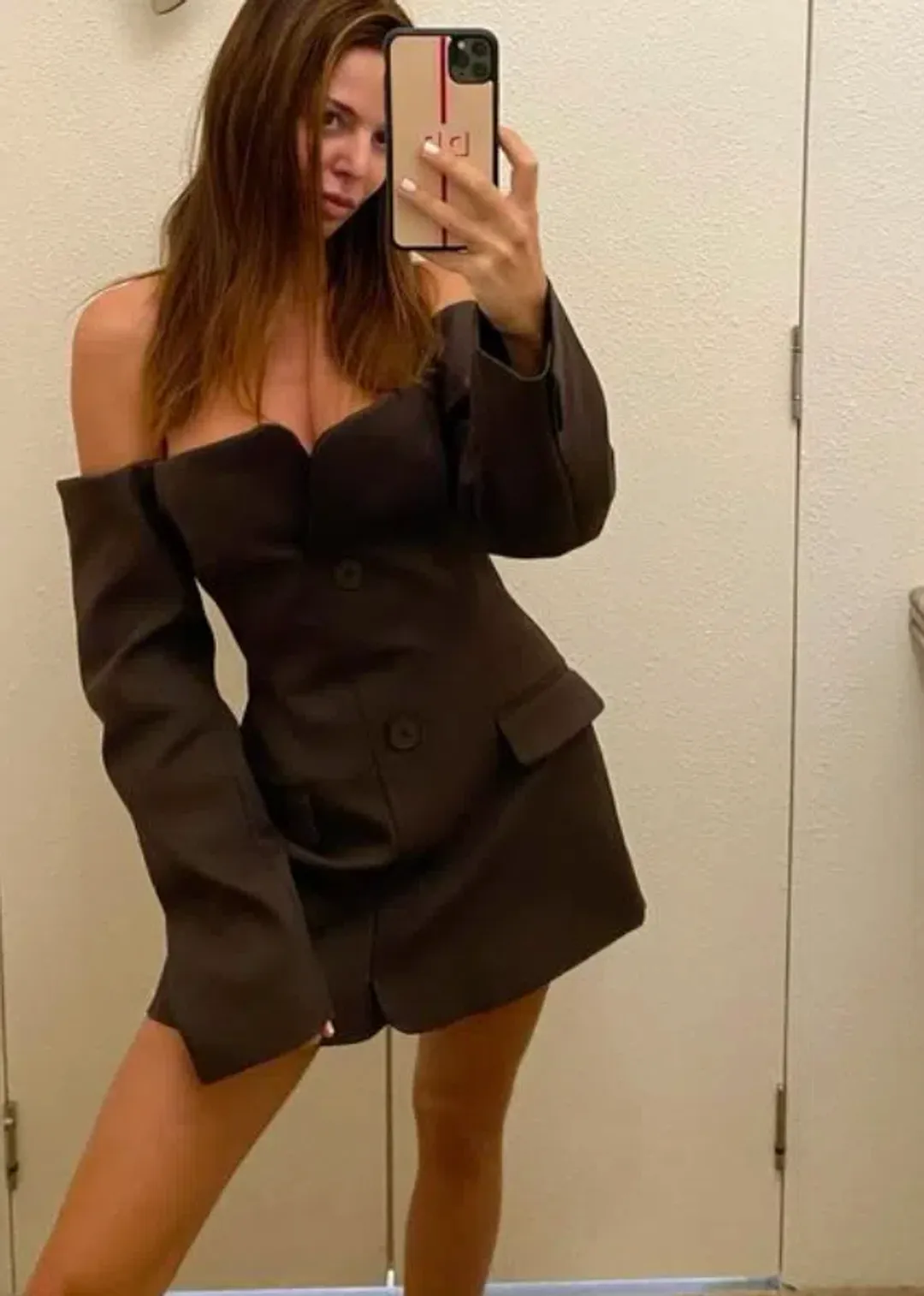 Sir the Label Sandrine Tailored Mini Dress in Chocolate Brown Size 1 / AU 8 for rent on The Volte - main image