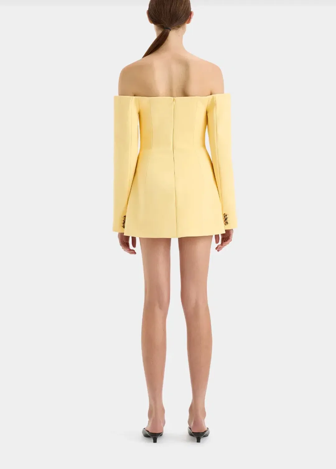 Sir the Label Sandrine Tailored Mini Dress in Limone Size 1 / AU 8 for rent on The Volte - main image