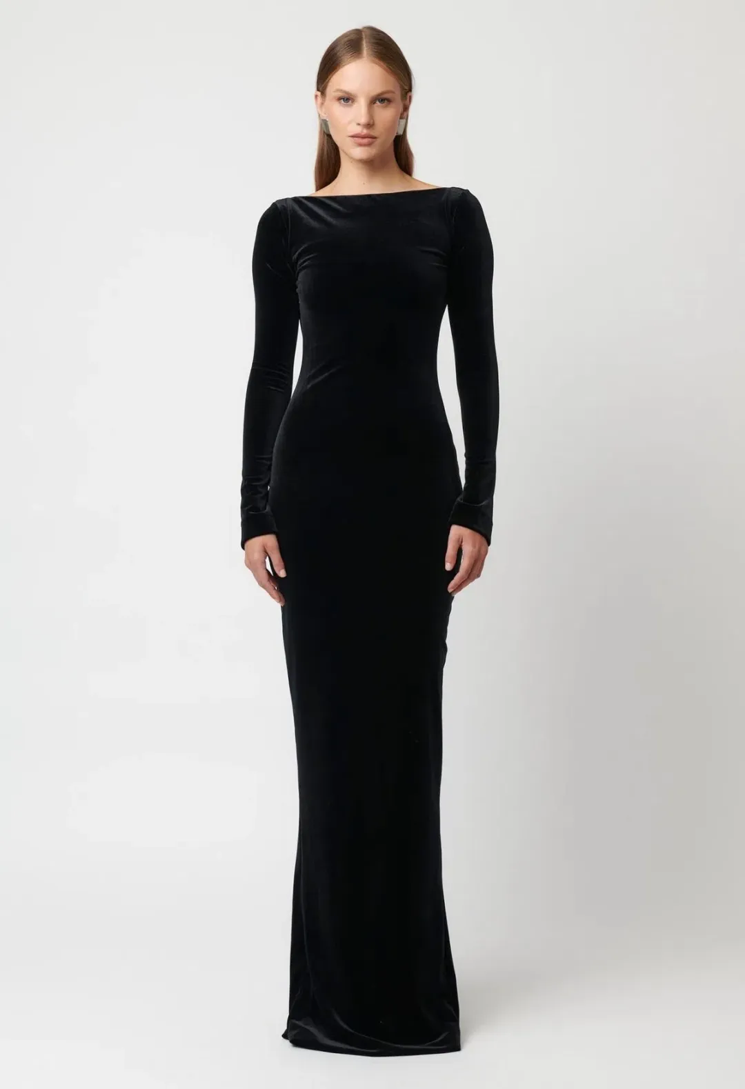 Effie Kats Yasmin Maxi Dress Black Velvet Size XS / AU 6 for rent on The Volte - main image