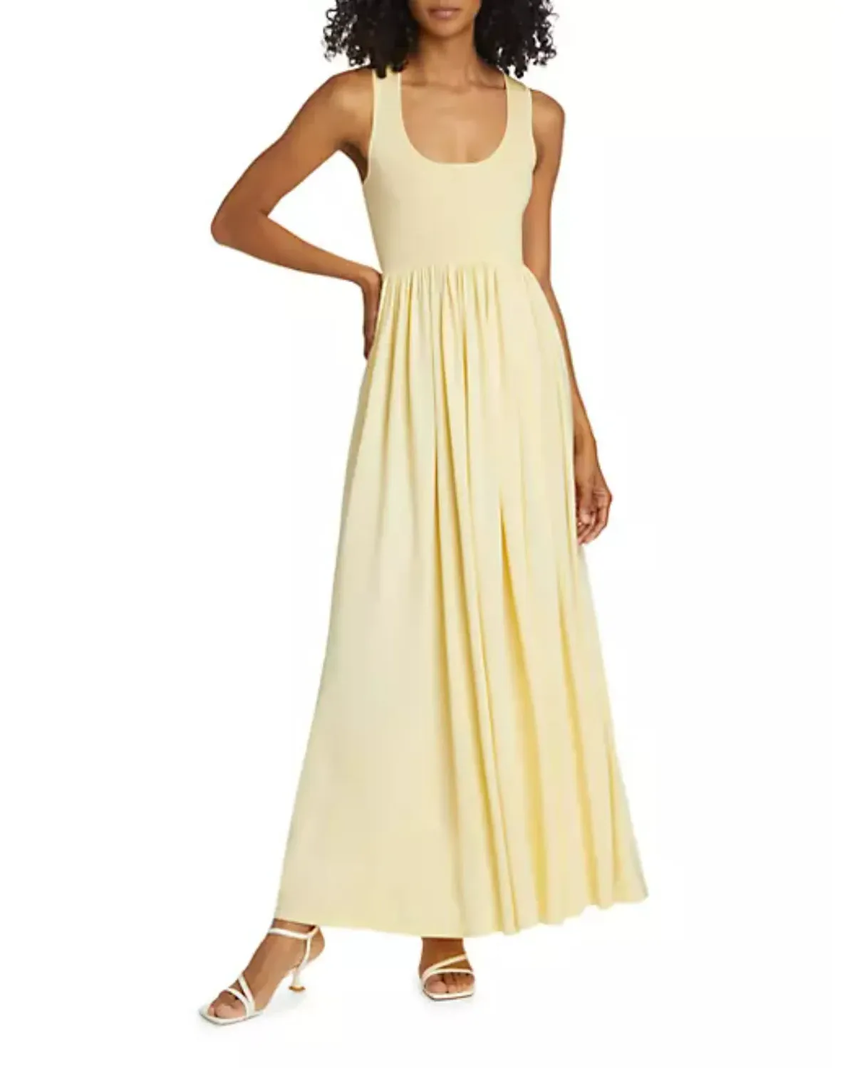 Zimmermann Harmony Metallic Tank Dress in Lemon Size 1 / AU 10 - Image 2