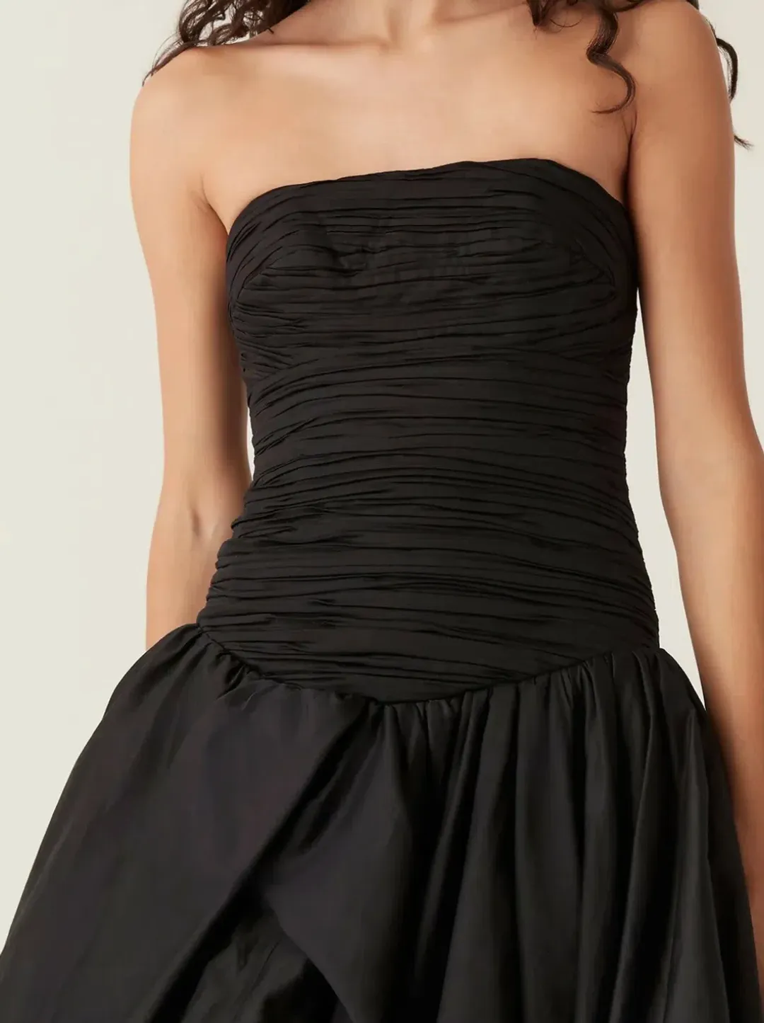 Aje Violette Bubble Hem Maxi Dress Black Size AU 6 for rent on The Volte - main image