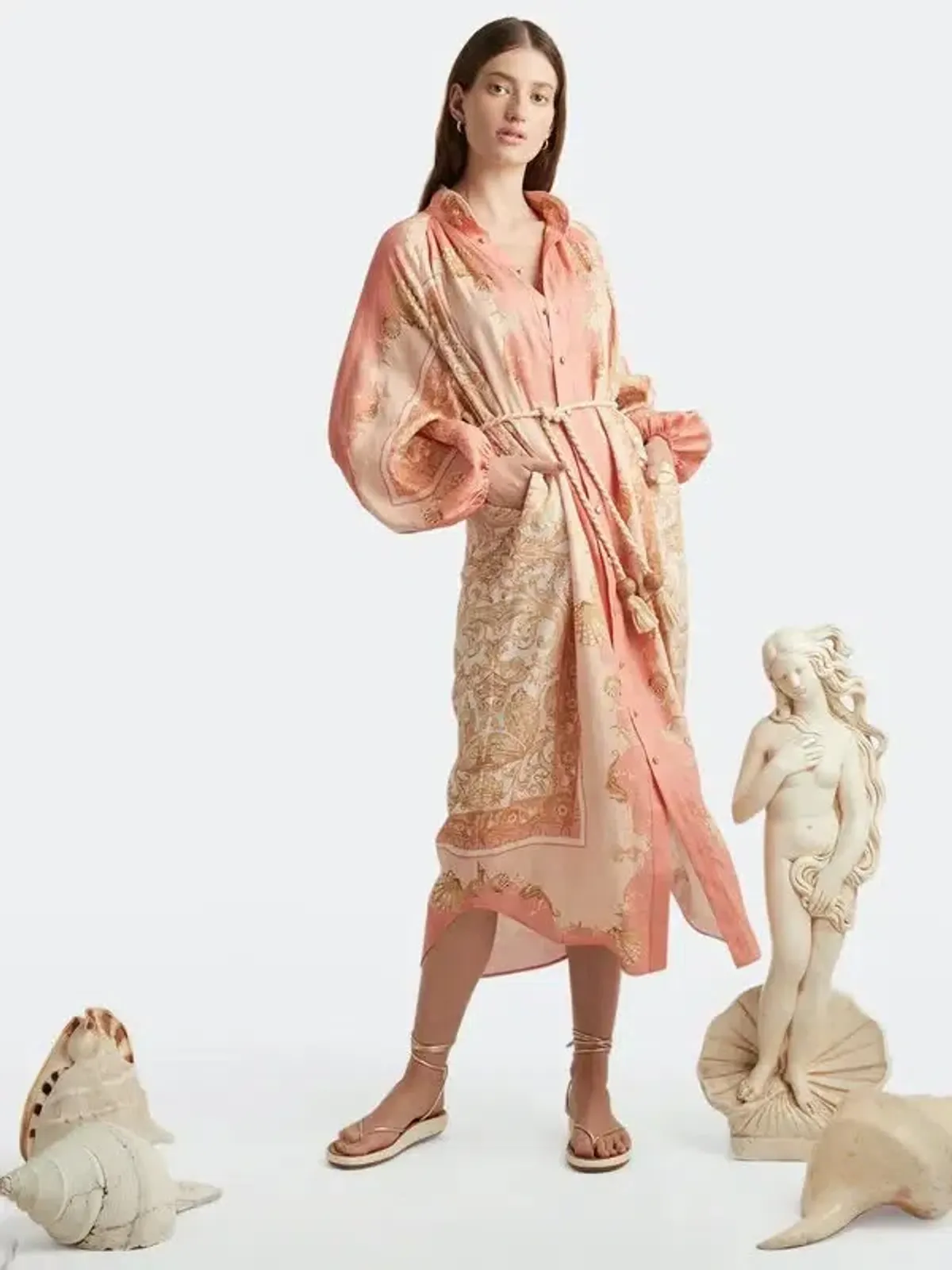 Alemais Ursula Shirtdress Pink Multi Size AU 12 - Image 1