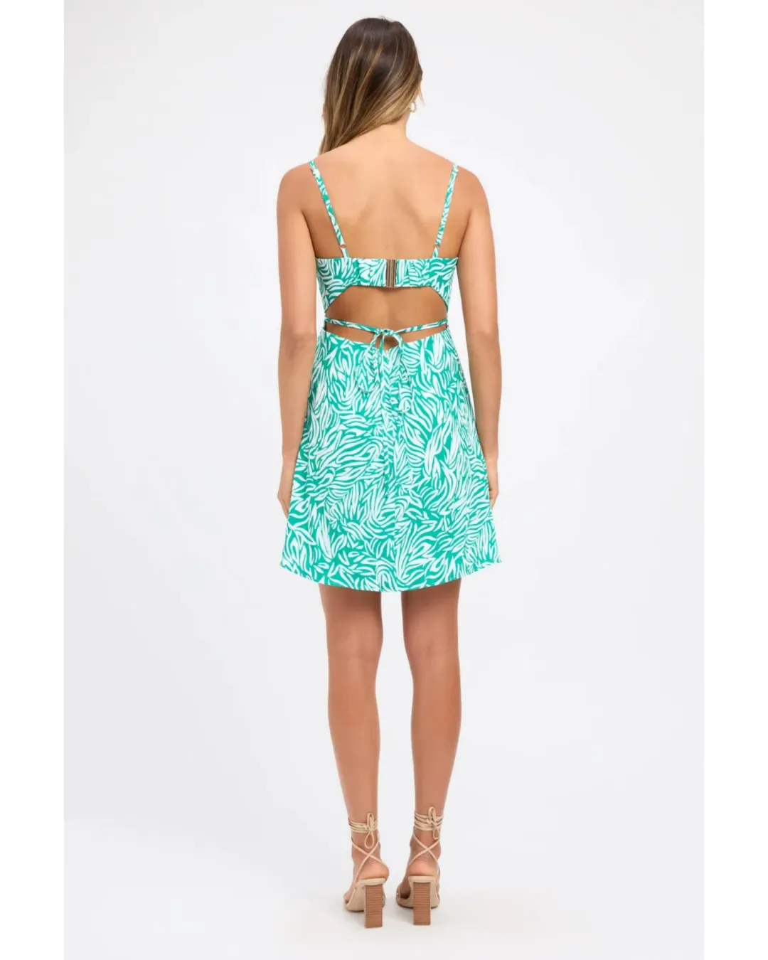 Kookai Zenni Tie Dress Green Size AU 6 for rent on The Volte - main image