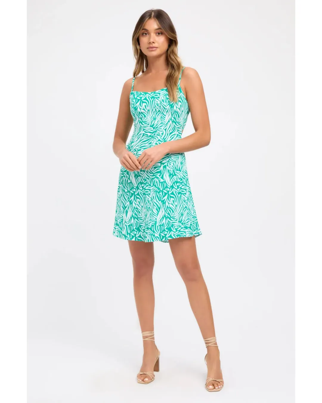 Kookai Zenni Tie Dress Green Size AU 6 for rent on The Volte - main image