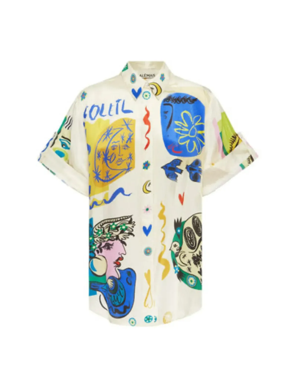 Alemais Soleil SIlk Shirt and Pant Set Print Size AU 14 - Image 4