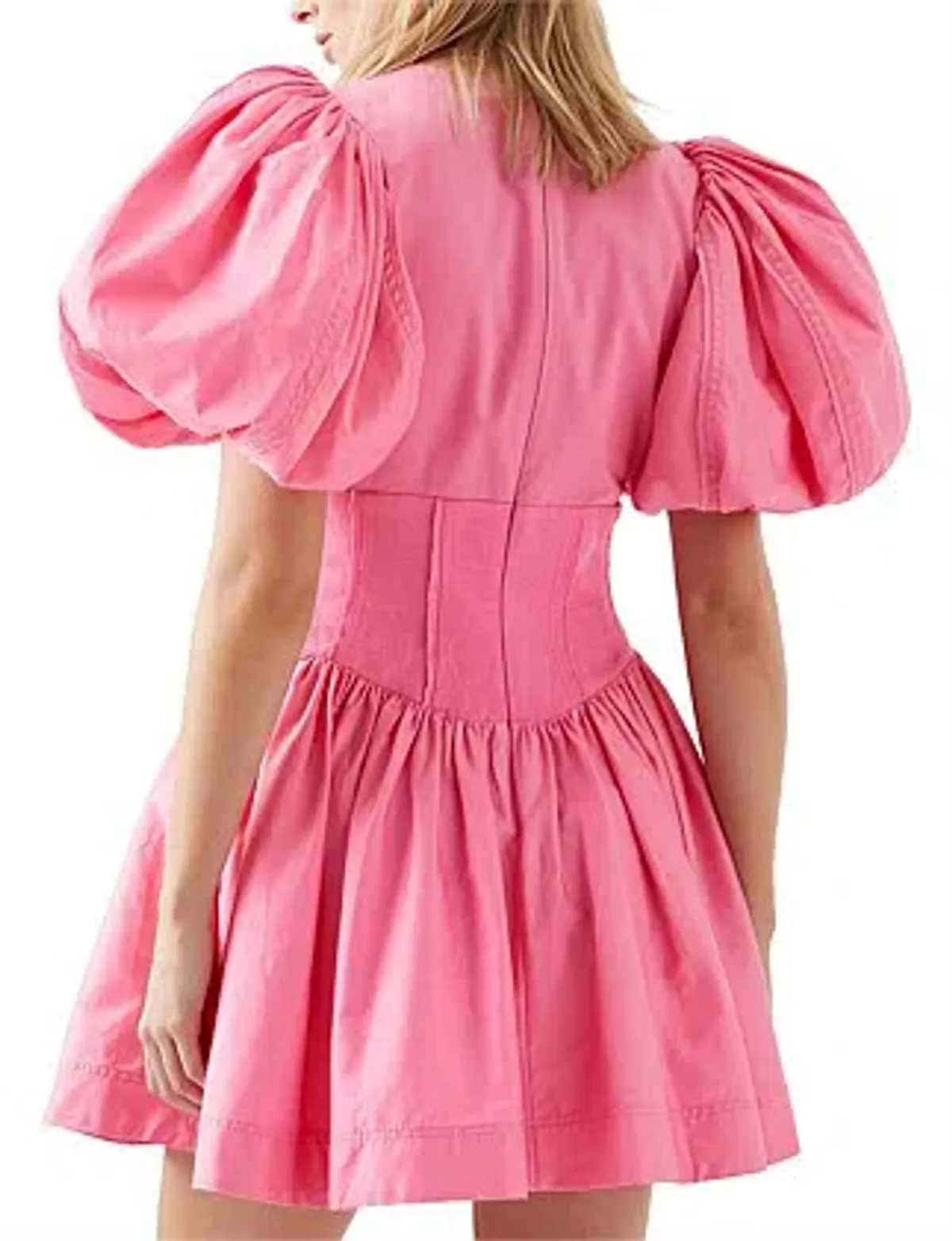 Aje Gianna Puff Sleeve Mini Dress Pink Size 8 - Image 2