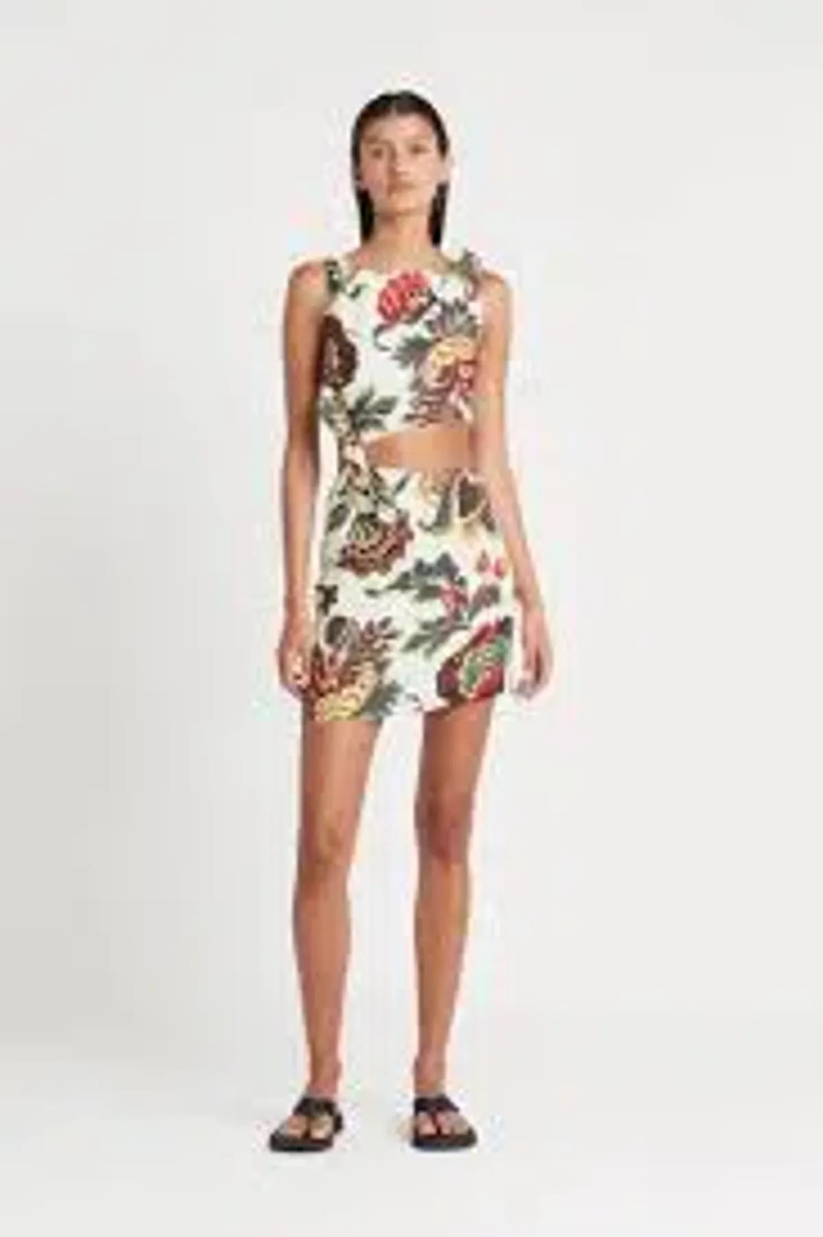 Sir the Label Ambroise Knot Mini Dress Print Size 0 - Image 1