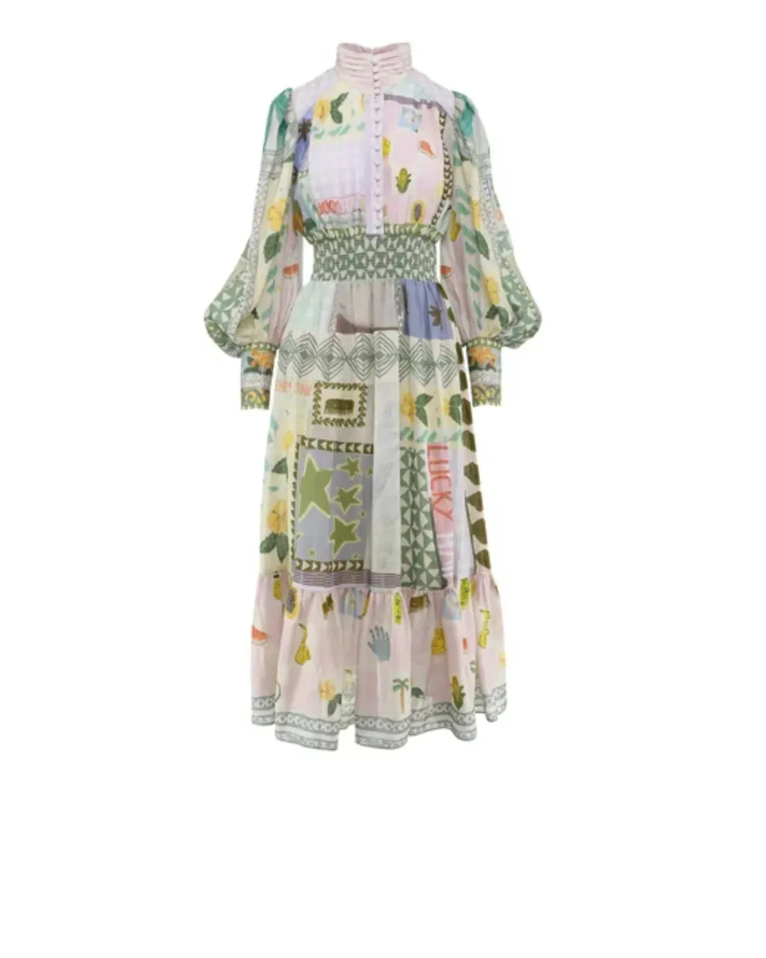 Alemais Emma Gale Shirtdress Multi Size AU 14 for rent on The Volte - main image