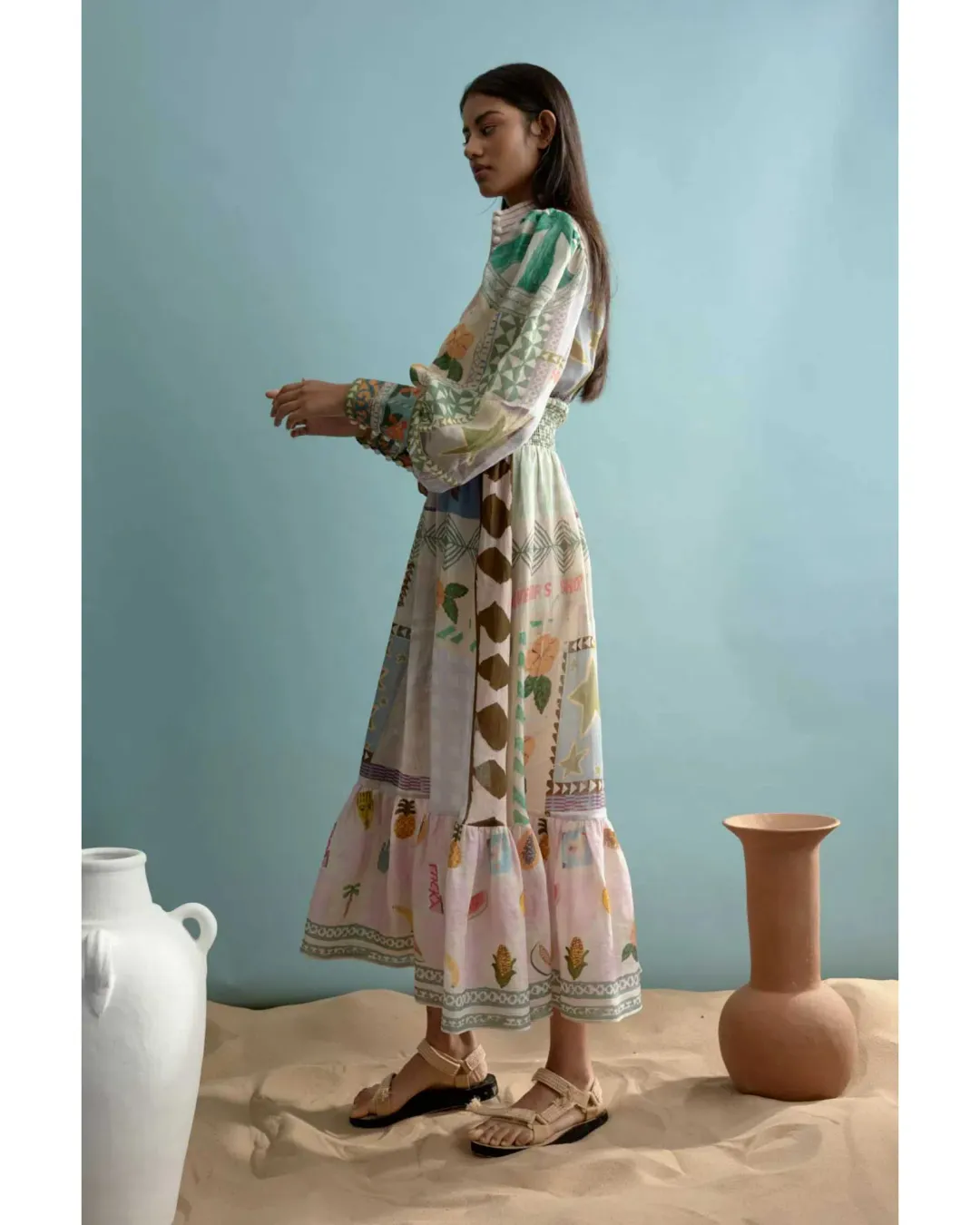 Alemais Emma Gale Shirtdress Multi Size AU 14 for rent on The Volte - main image