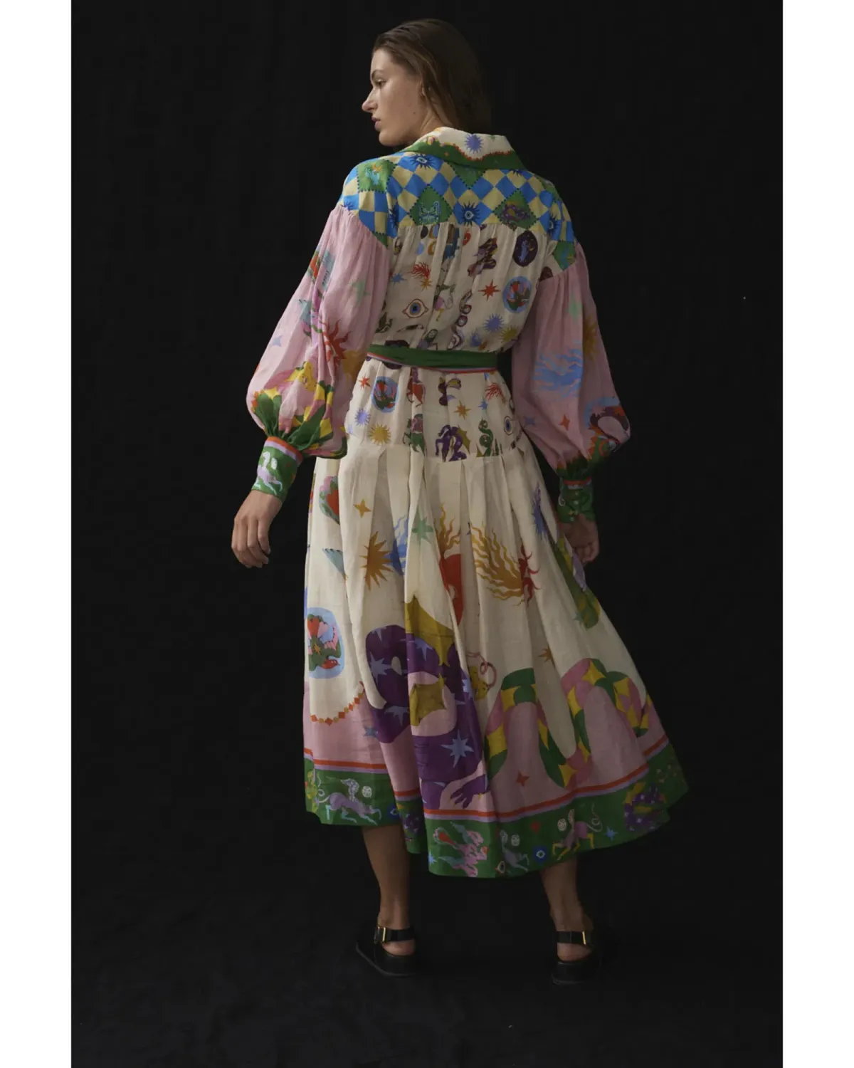 Alemais Seeker Shirtdress Multi Size AU 14 - Image 3