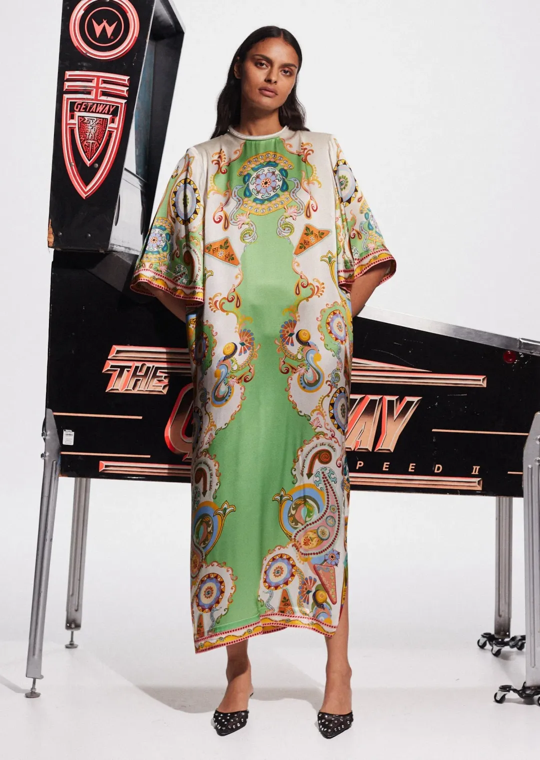 Alemais Pinball Midi Dress Multi Size 16 for rent on The Volte - main image
