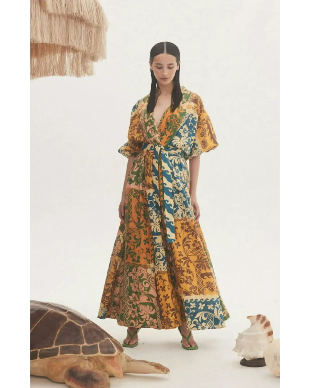 Alemais Archie Wrap Dress Multi Size AU 14 for rent on The Volte - main image