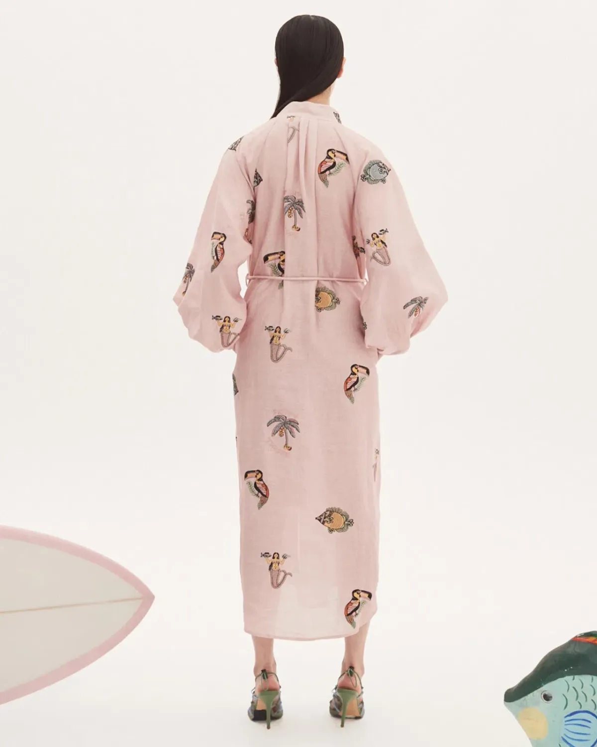 Alemais Vacay Shirt Dress Pink Size 12 - Image 3