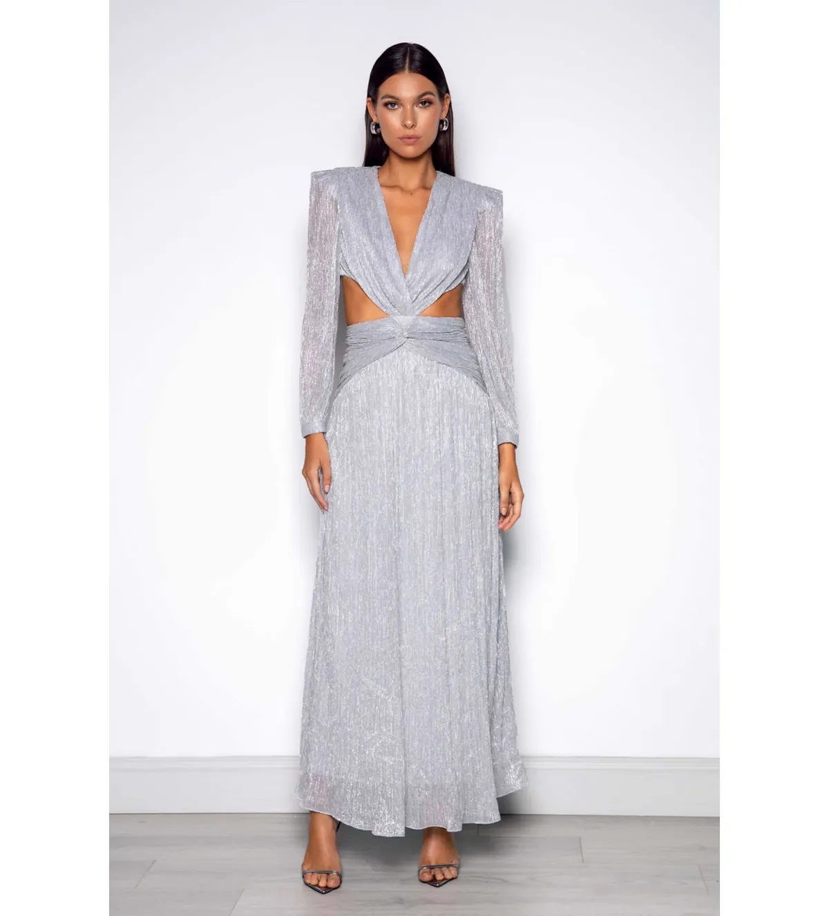 Elle Zeitoune Scarlett Dress Silver Size 12  - Image 1