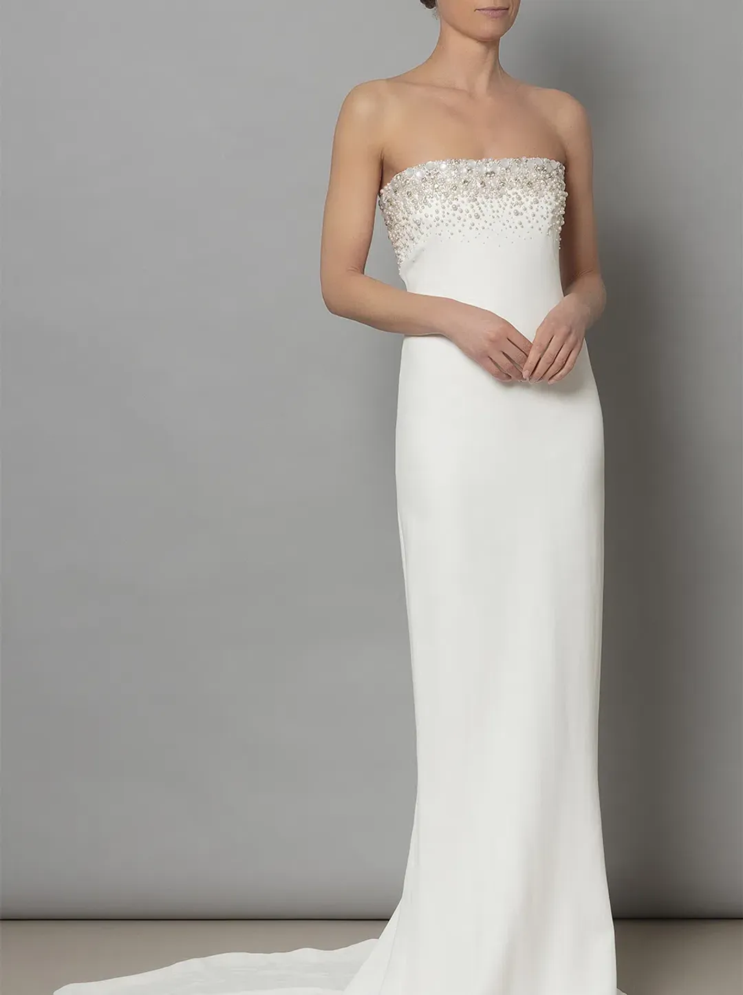 Galia Lahav Eve Slim-fitted Wedding Dress  Ivory  Size 6  for rent on The Volte - main image