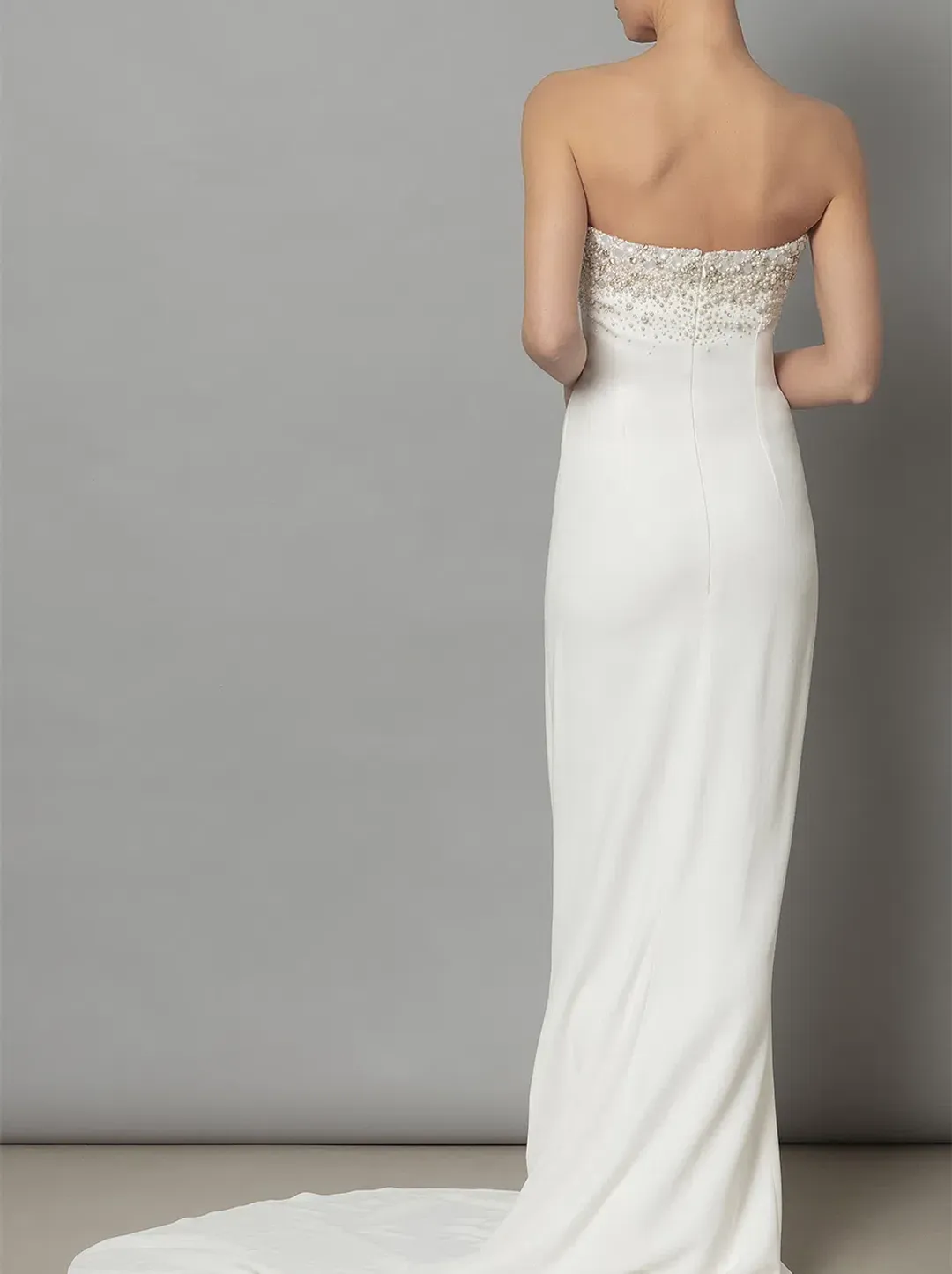 Galia Lahav Eve Slim-fitted Wedding Dress  Ivory  Size 6  for rent on The Volte - main image