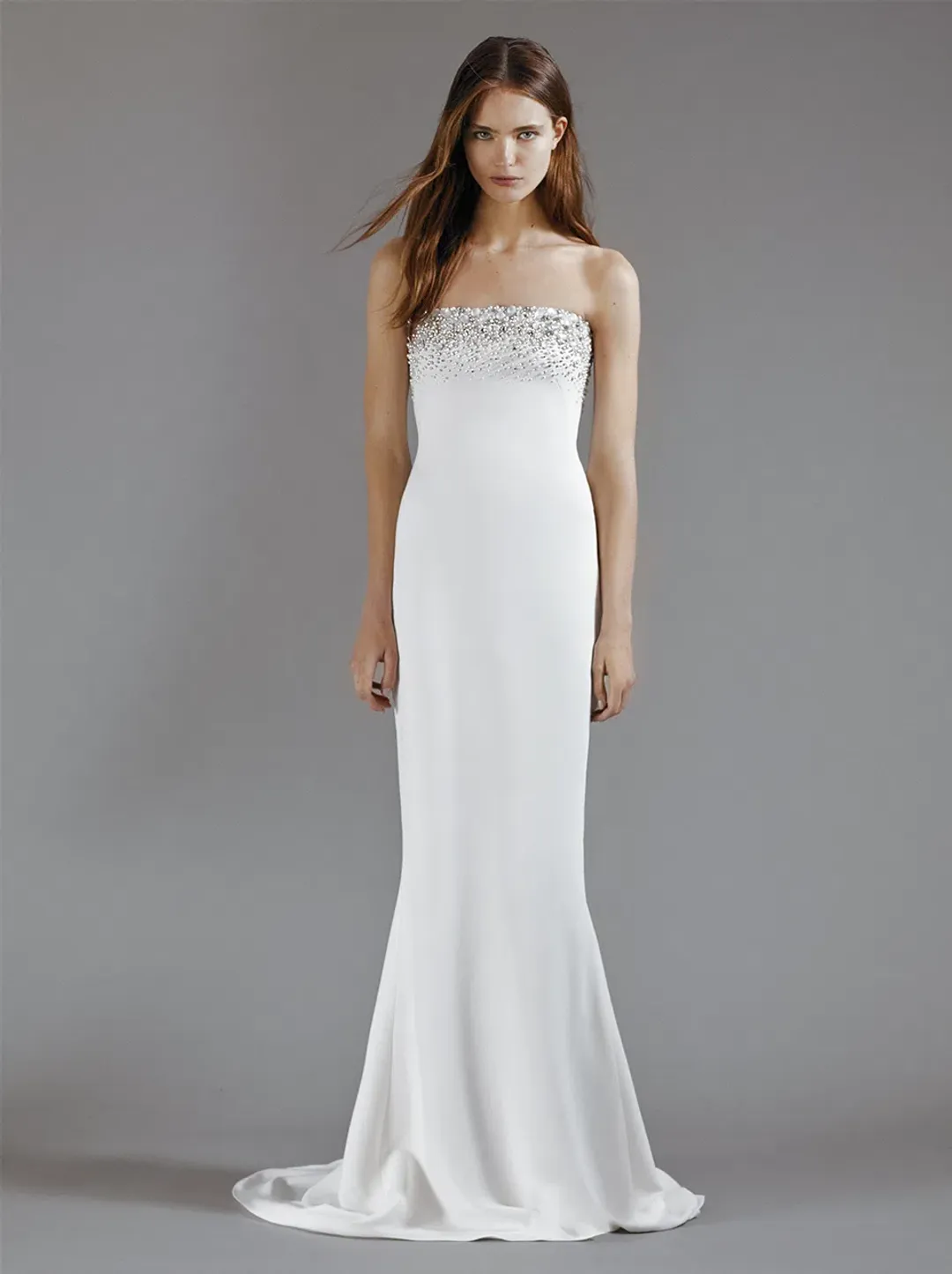 Galia Lahav Eve Slim-fitted Wedding Dress  Ivory  Size 6  for rent on The Volte - main image