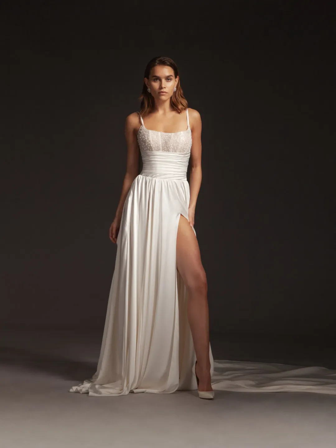 Galia Lahav Tammy Corset Wedding Dress  Ivory Size 8  for rent on The Volte - main image