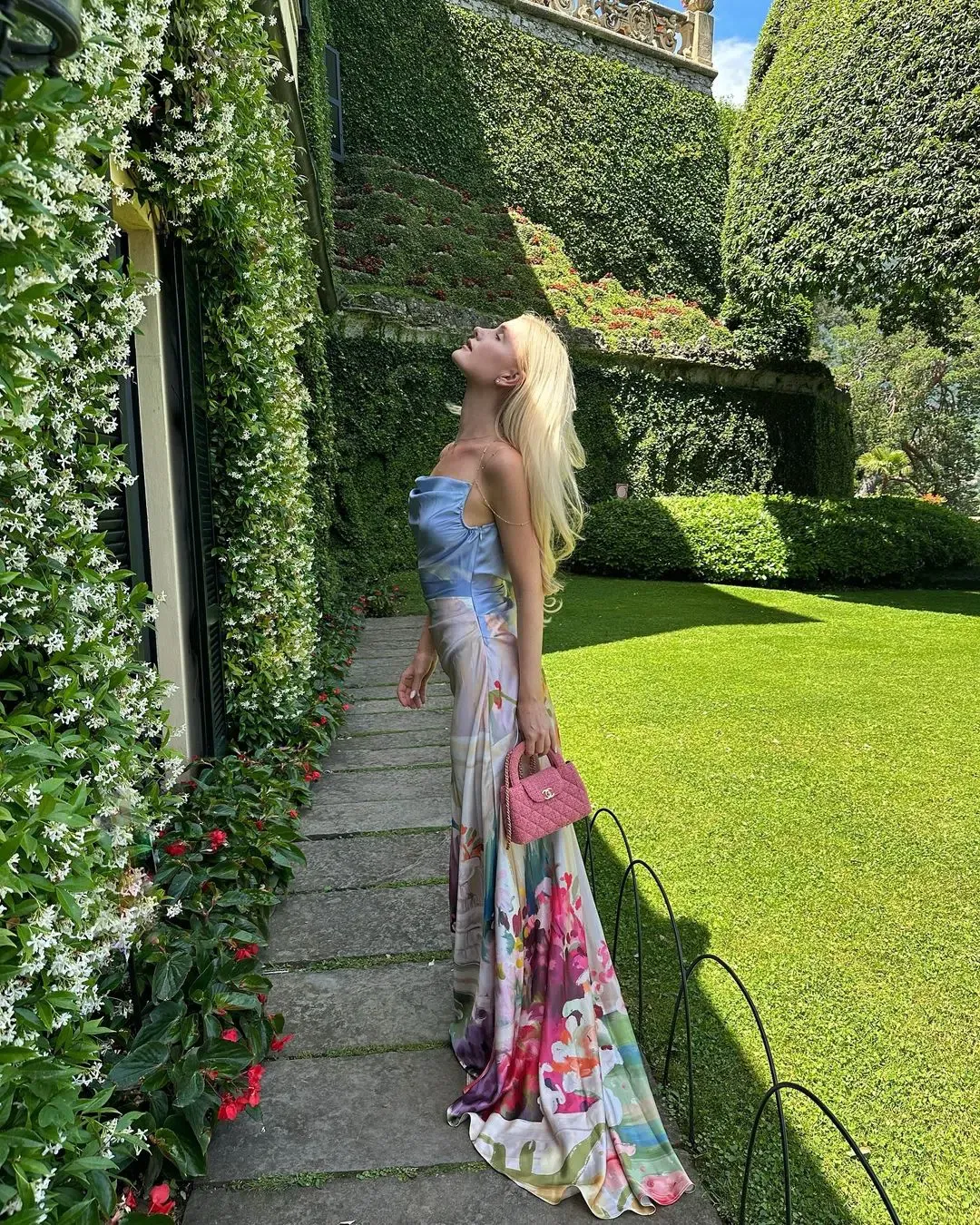 Leo Lin Imogen Gown Jardin Print Multi Size 8 for rent on The Volte - main image