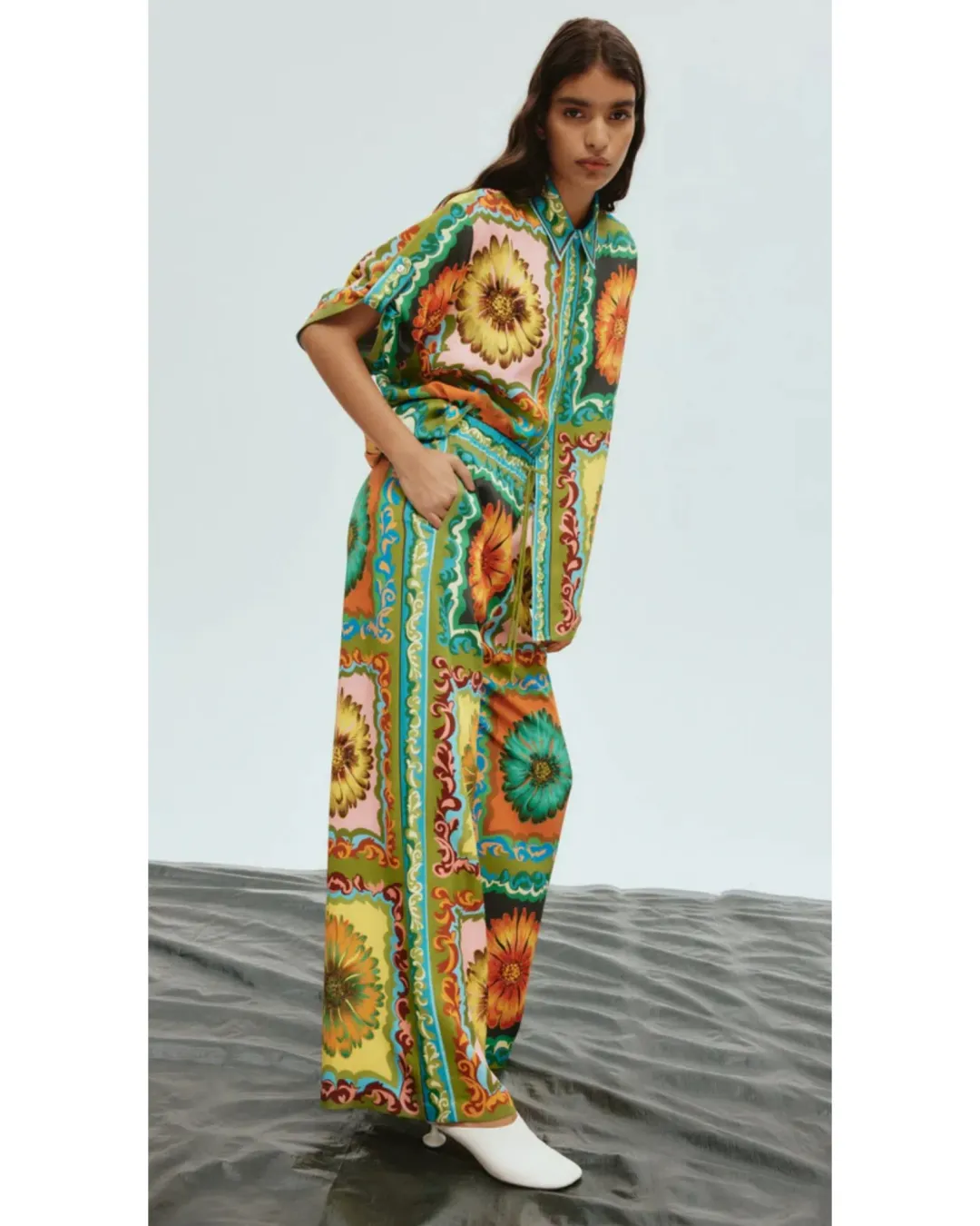 Alemais Disco Daisy Shirt Size 14 and Pants Set Multi Size 16 for rent on The Volte - main image