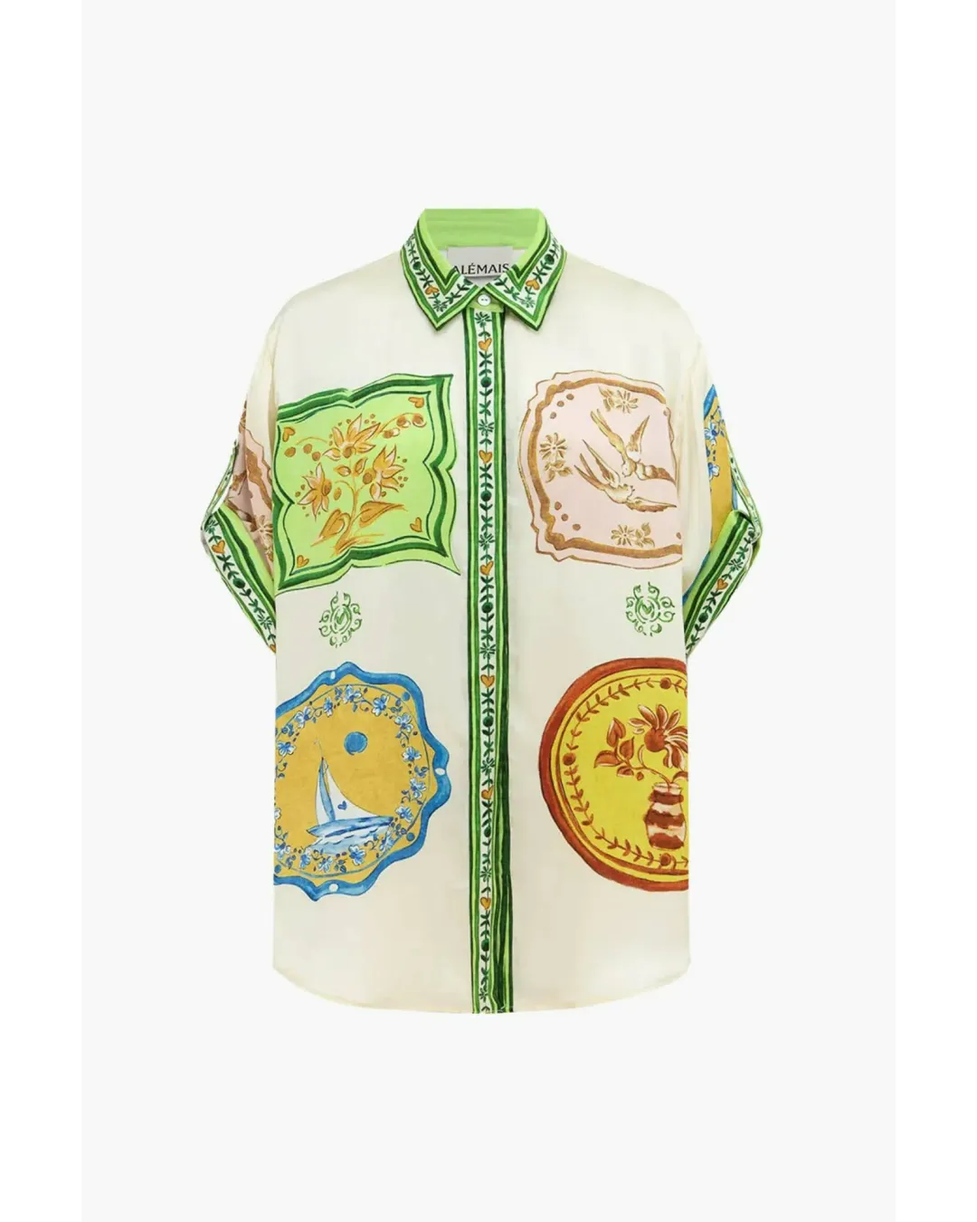 Alemais Porcelain Shirt and Short Set Multi Print Size 16 for rent on The Volte - main image