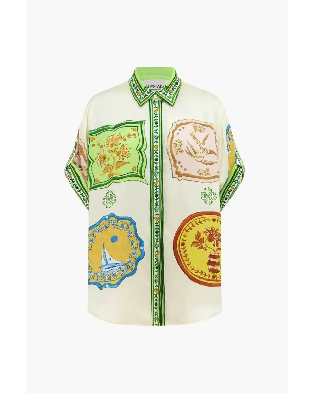 Alemais Porcelain Shirt and Short Set Multi Print Size 16 - Image 6