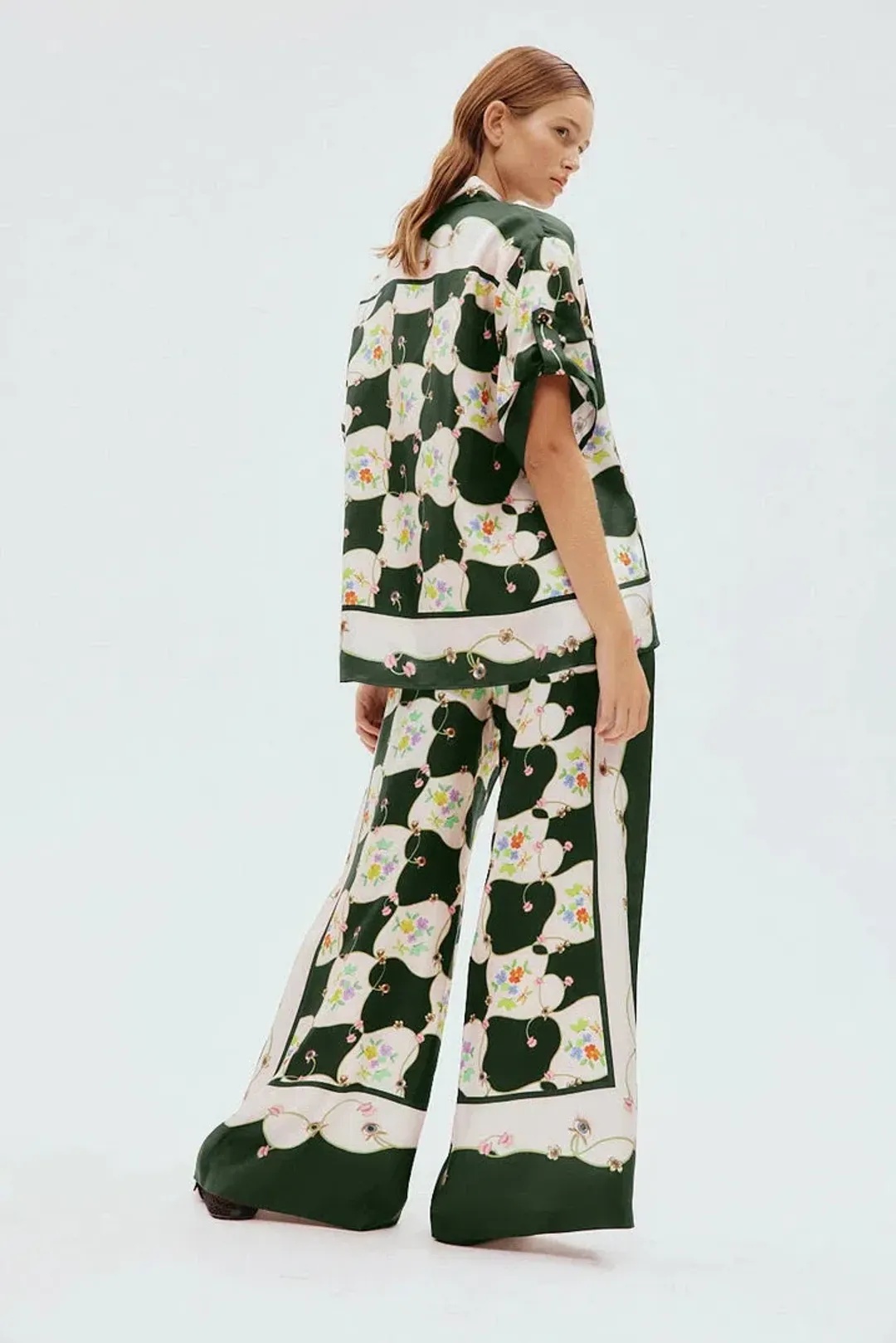 Alemais Venus Shirt and Pants Set Multi Floral Size 14 for rent on The Volte - main image