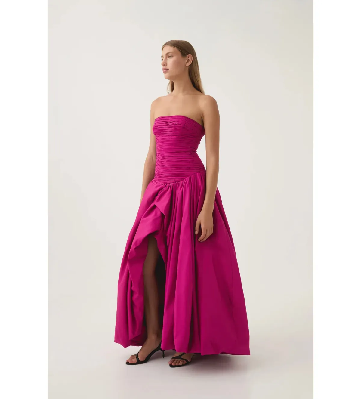 Aje Violette Bubble Hem Maxi Dress Deep Magenta Size 10 - Image 3