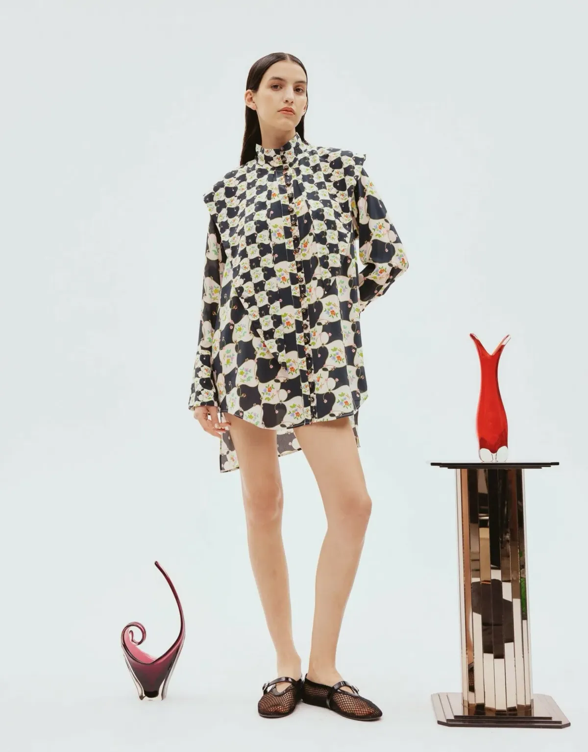 Alemais Venus Mini Dress Multi Floral Size 12 - Image 1