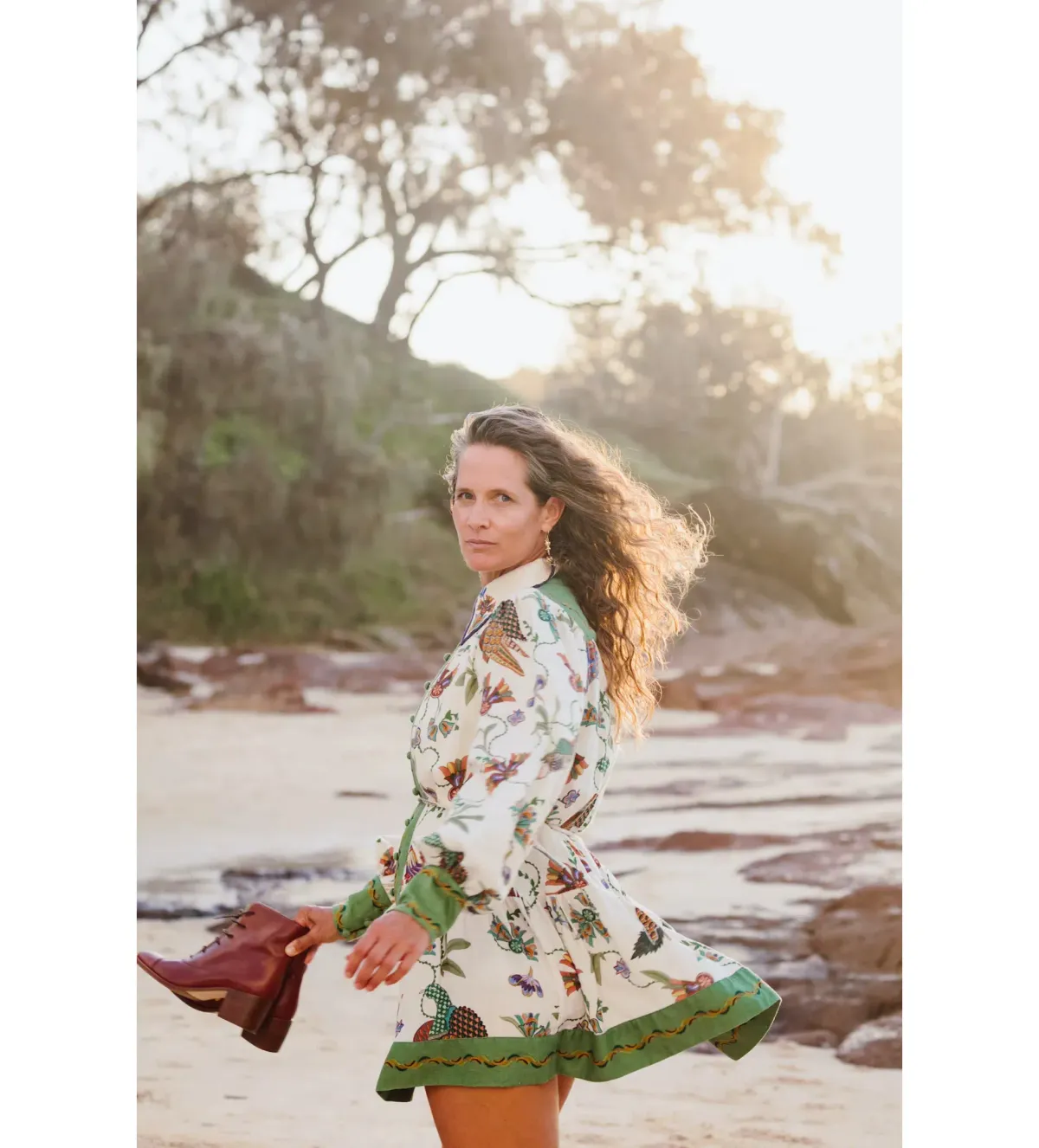 Alemais Birdie Mini Dress Multi Print Size 14 - Image 4