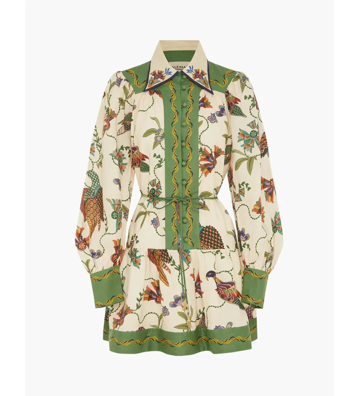 Alemais Birdie Mini Dress Multi Print Size 14 - Image 11