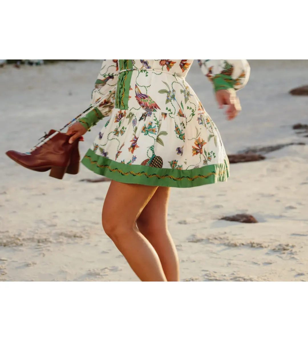 Alemais Birdie Mini Dress Multi Print Size 14 for rent on The Volte - main image