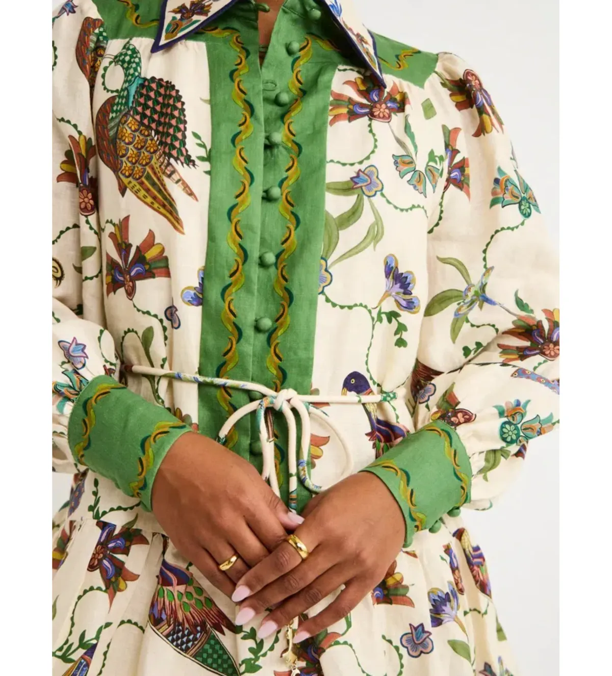 Alemais Birdie Mini Dress Multi Print Size 14 - Image 10