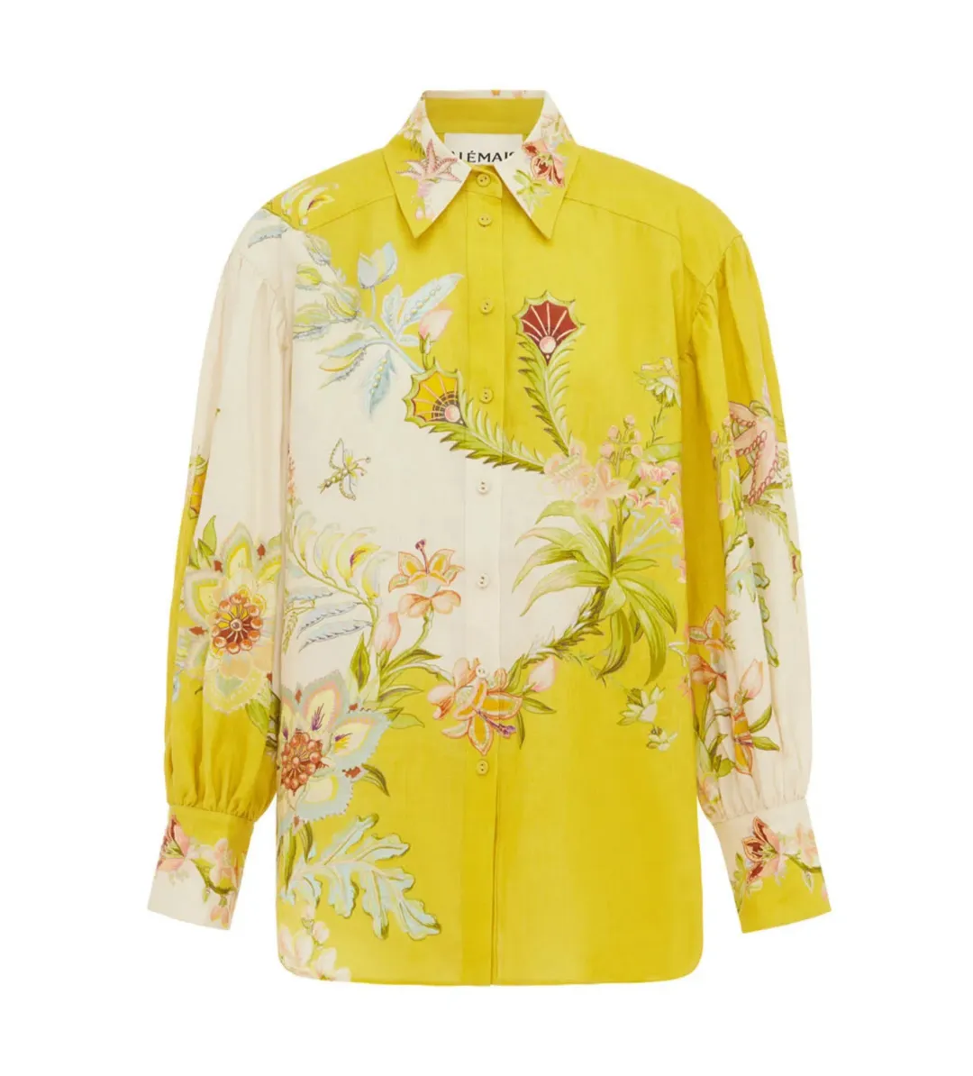 Alemais Ira Linen Shirt and Pants Set in Lemon Cream Floral Size 16 for rent on The Volte - main image