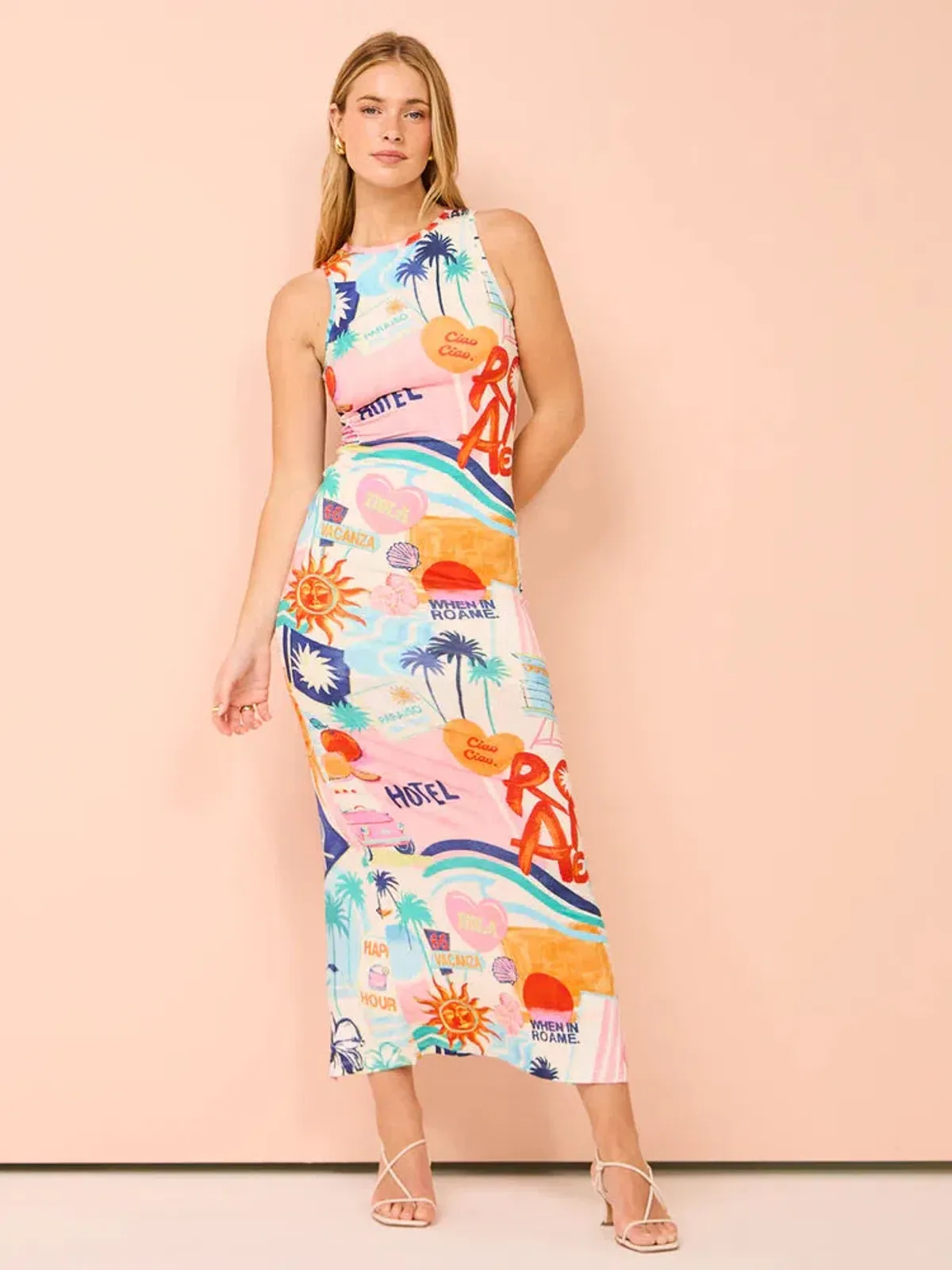 Roame Theodore Dress In Ciao Miami Size 14 - Image 1