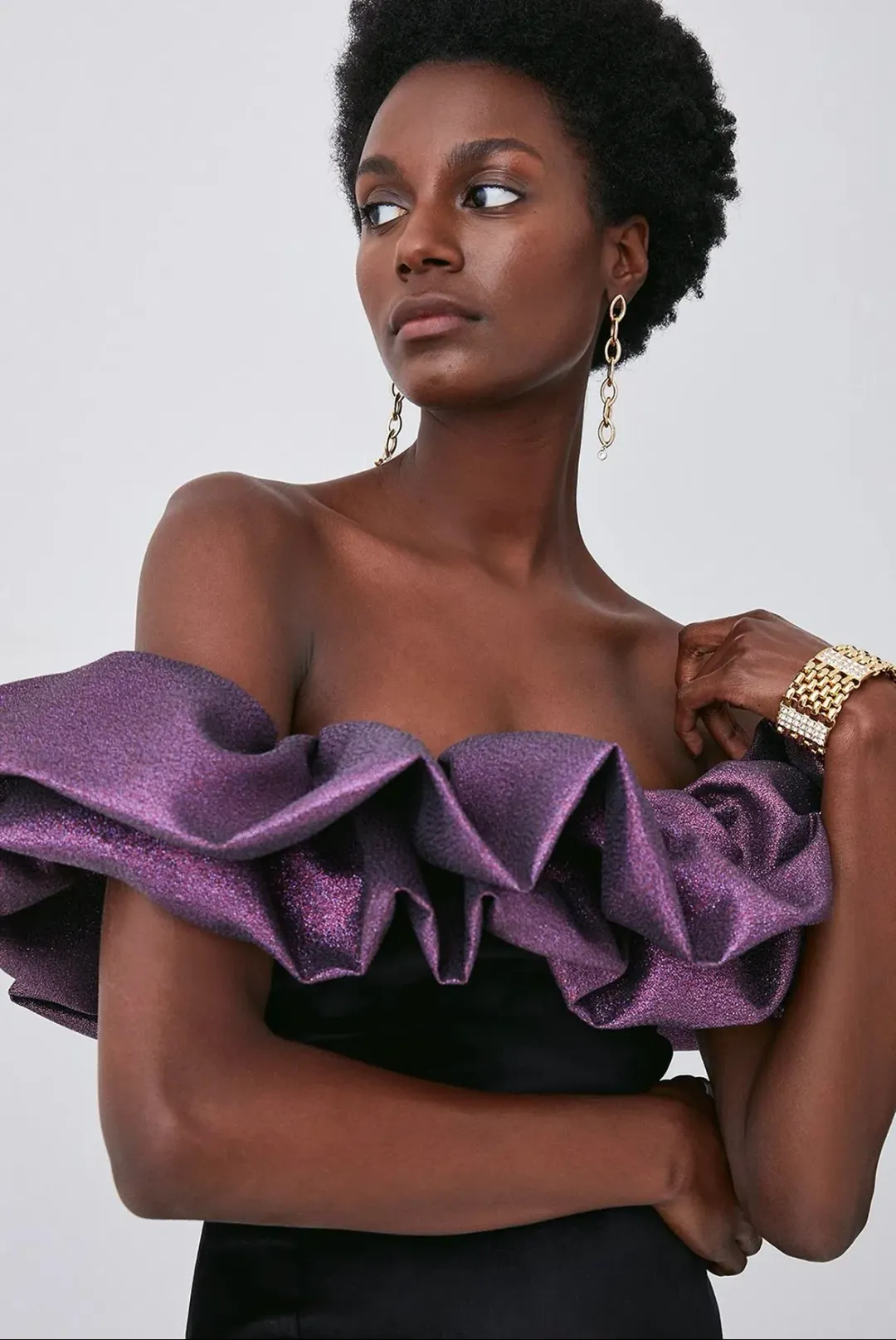 Karen Millen Jacquard Dress Black Size 10 for rent on The Volte - main image