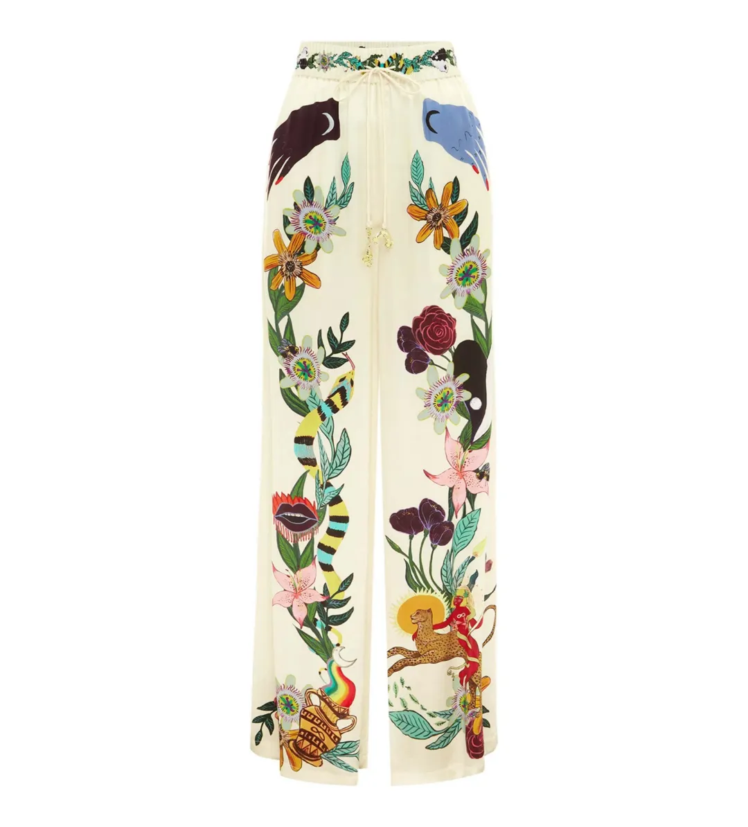 Alemais Meagan Silk Shirt and Pant Set Print Size 16  for rent on The Volte - main image