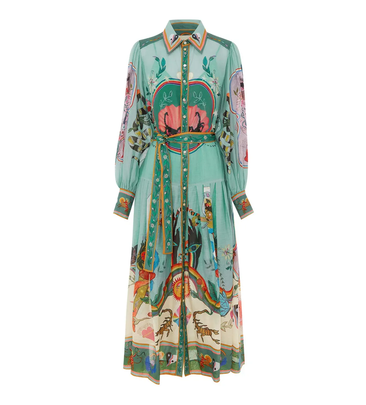 Alemais Evergreen Shirtdress Print Size 16 - Image 7