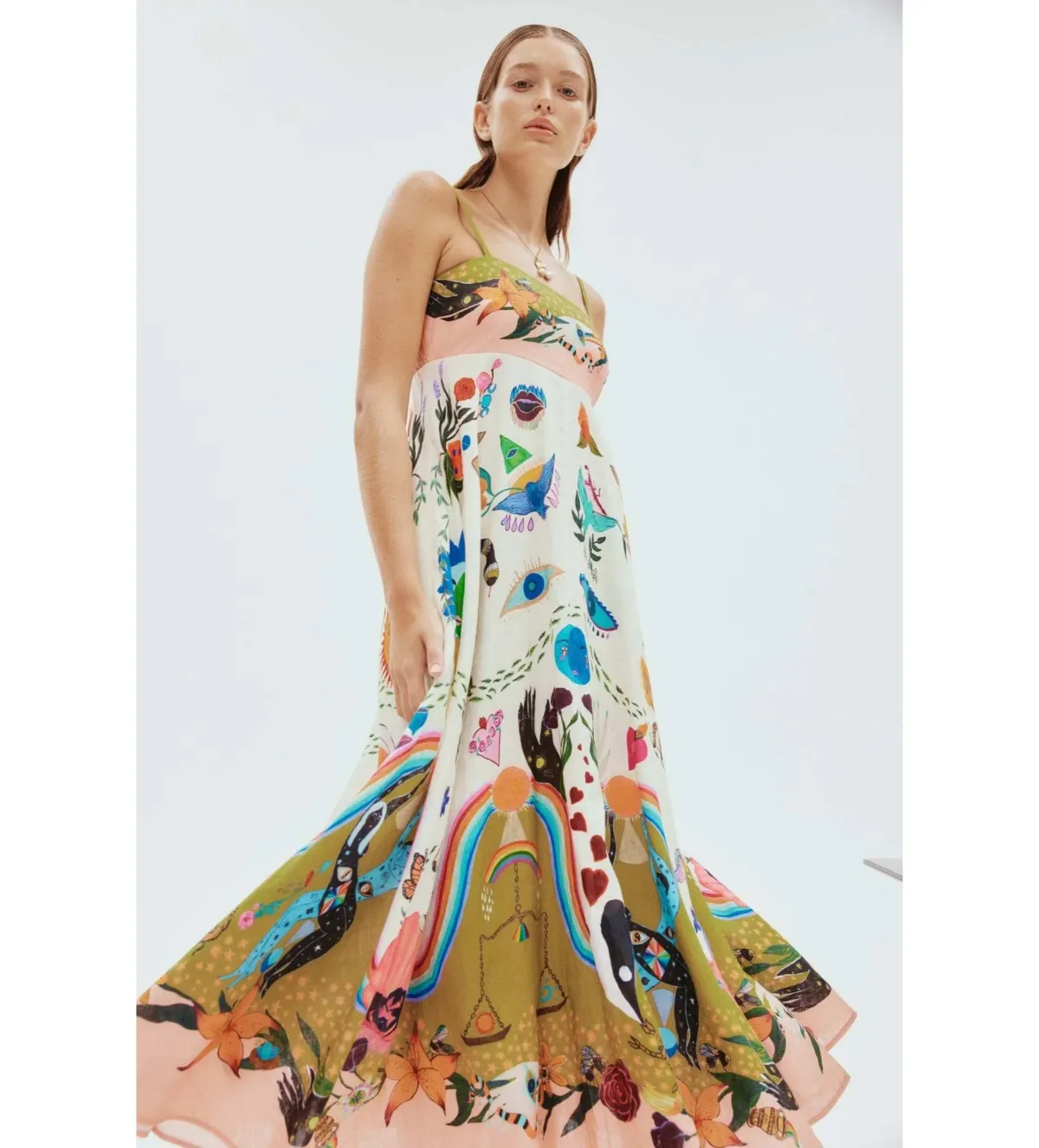 Alemais Evergreen Sundress Print Size 16  - Image 4