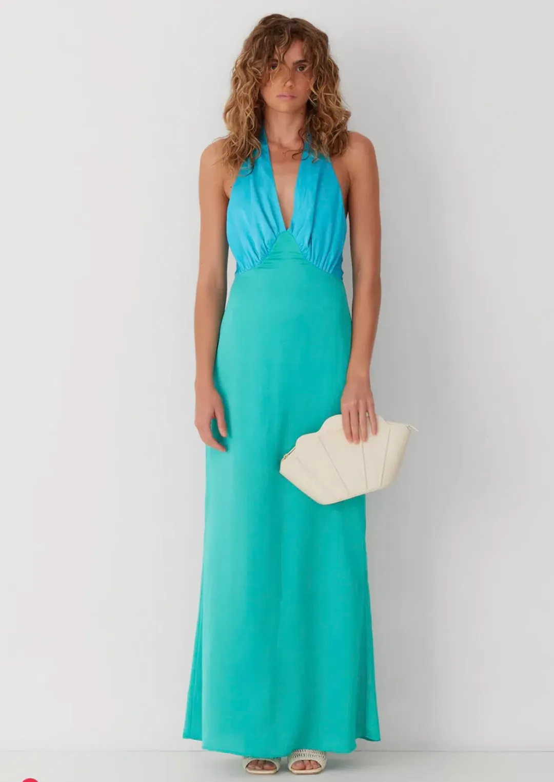 Wolf Gang Oahu Slip Dress Aquamarine Size 10 for rent on The Volte - main image