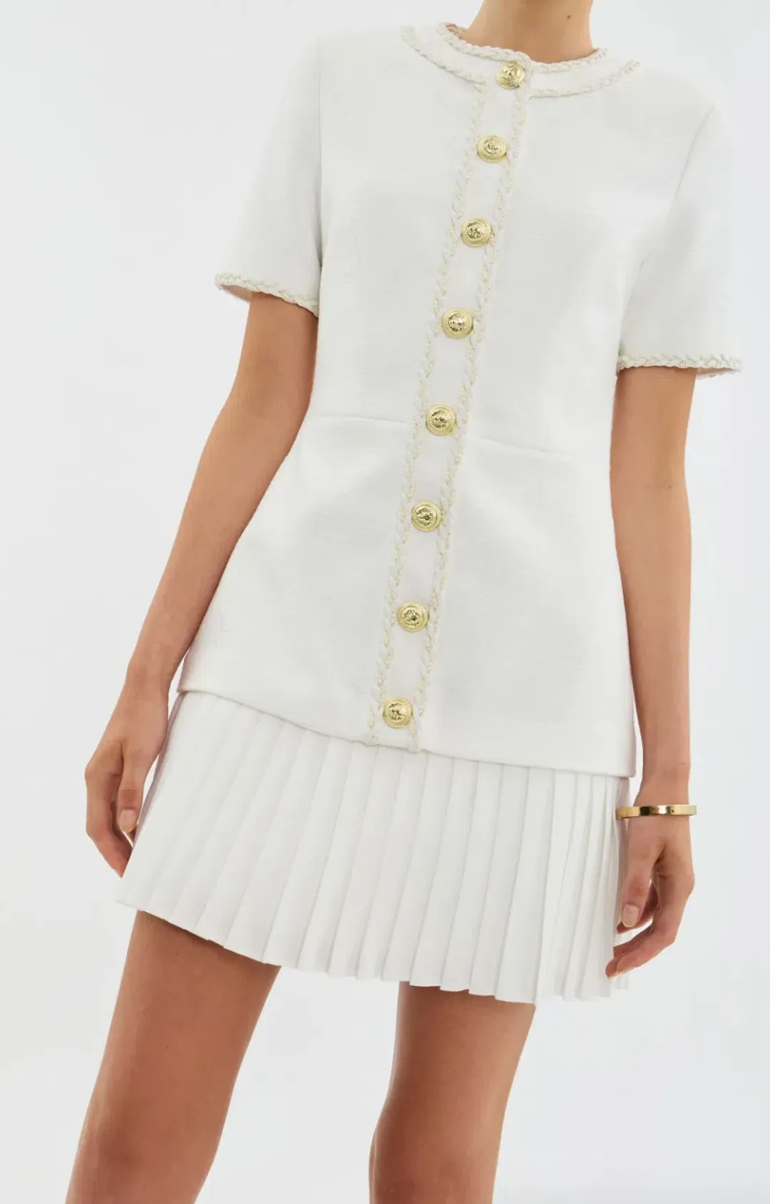 Rebecca Vallance Clarisse Button Mini Dress AU 8 for rent on The Volte - main image