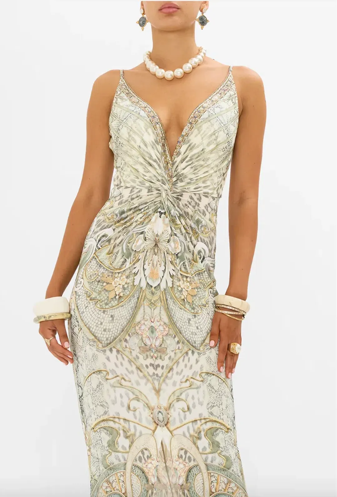 Camilla Jersey Strappy Dress With Twist Front AU 10 for rent on The Volte - main image