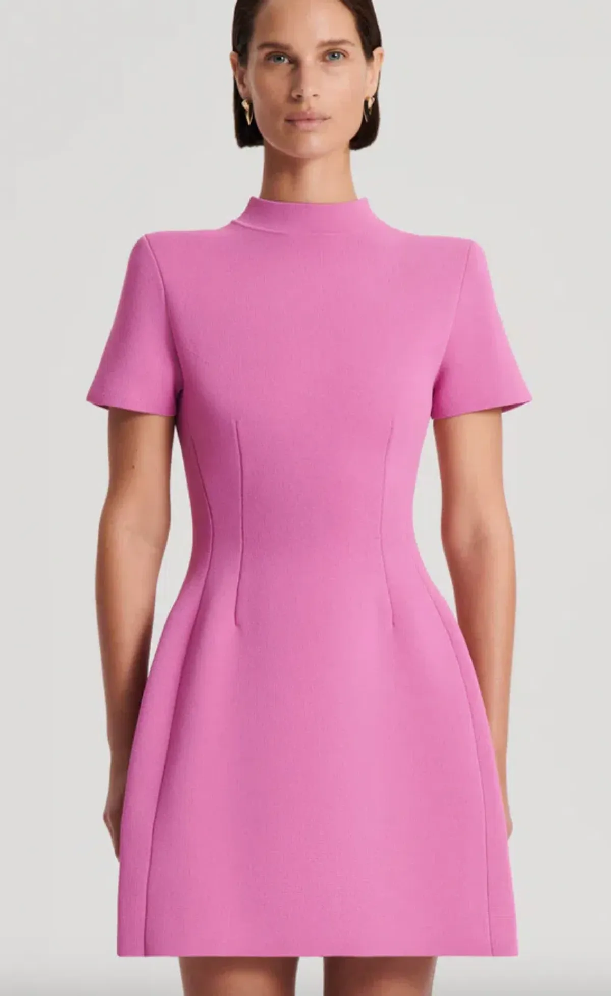 Scanlan Theodore Crepe Knit Peplum Dress AU 8 - Image 2