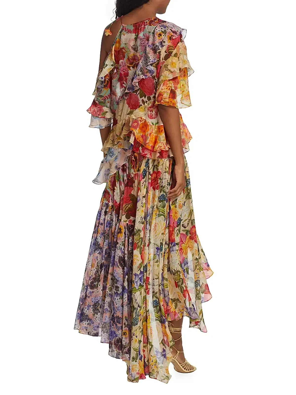 Zimmermann Wonderland Flounce Multi Print Dress AU 10 - Image 2