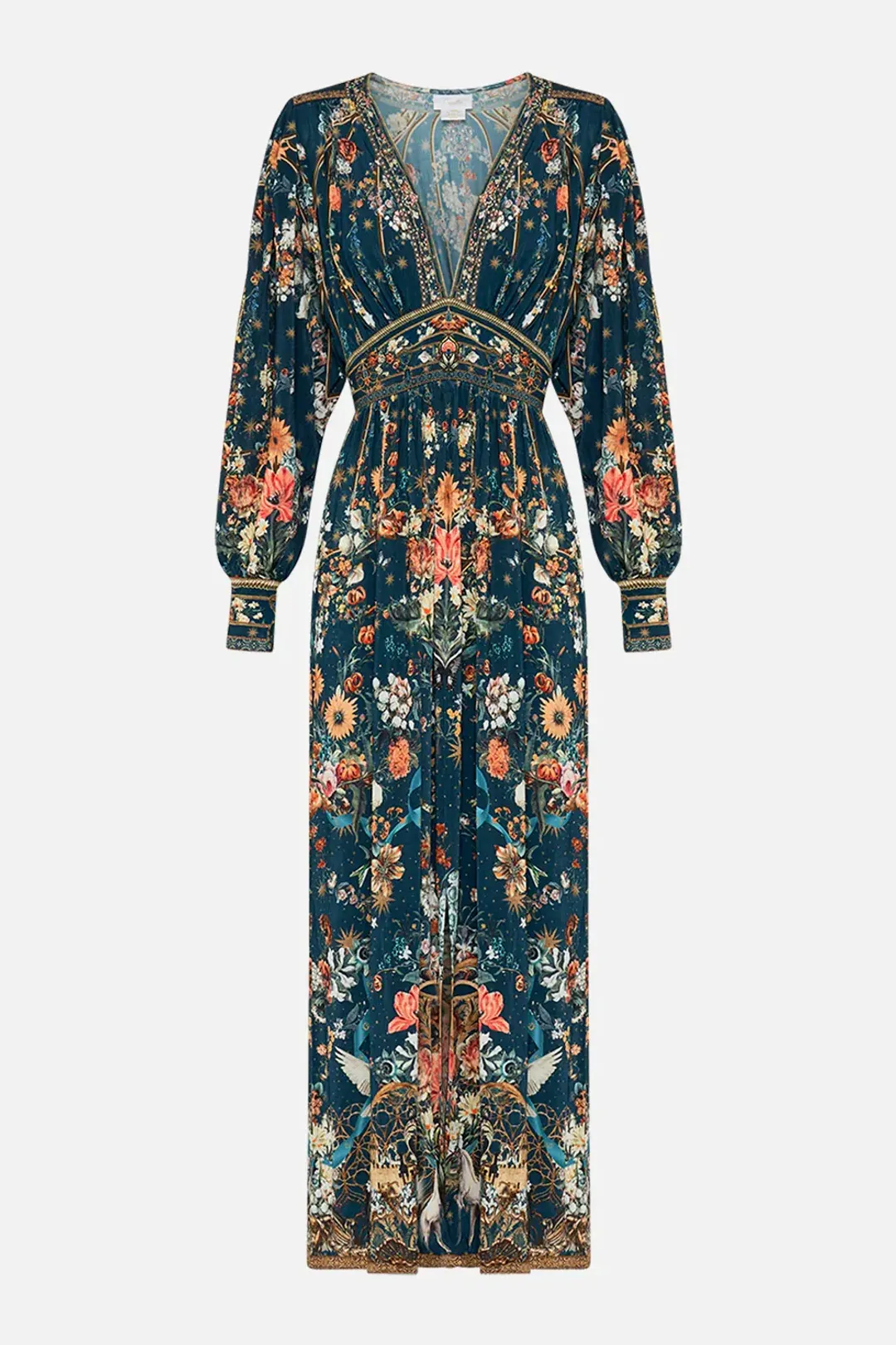 Camilla V Neck Waisted Jersey Dress AU 10 for rent on The Volte - main image