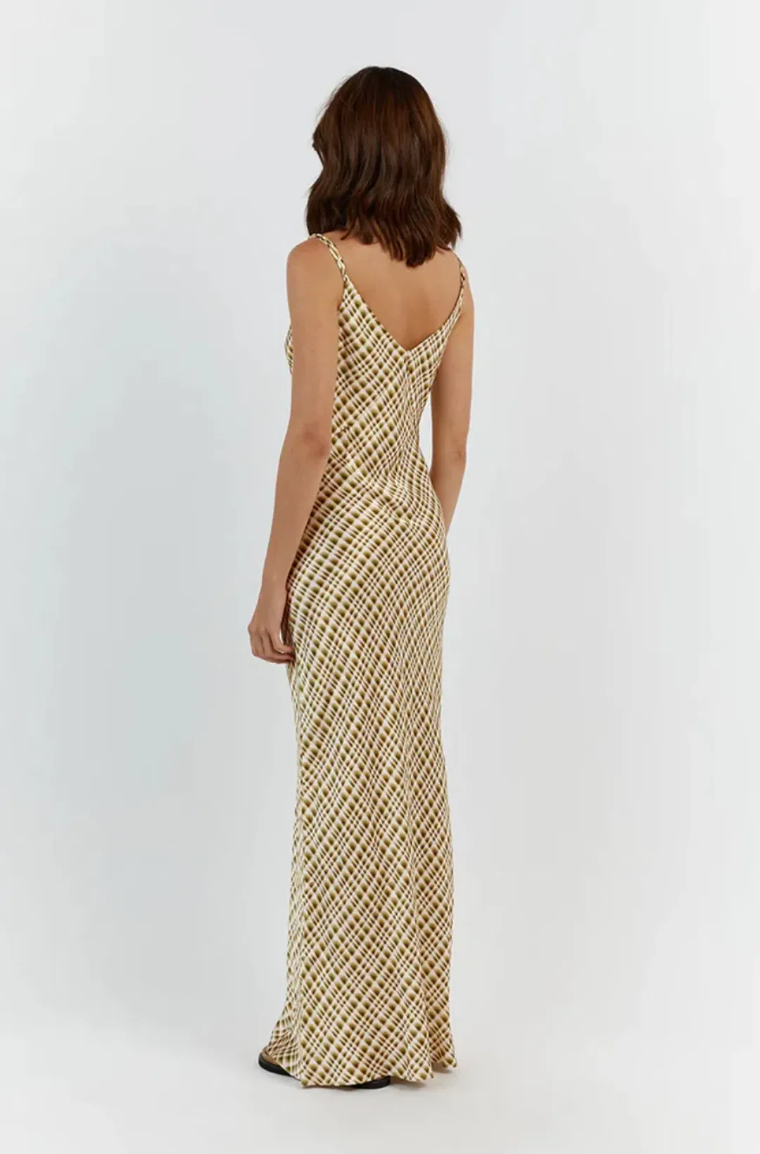 Dissh Dilan Satin Slip Dress Print Size 6 for rent on The Volte - main image