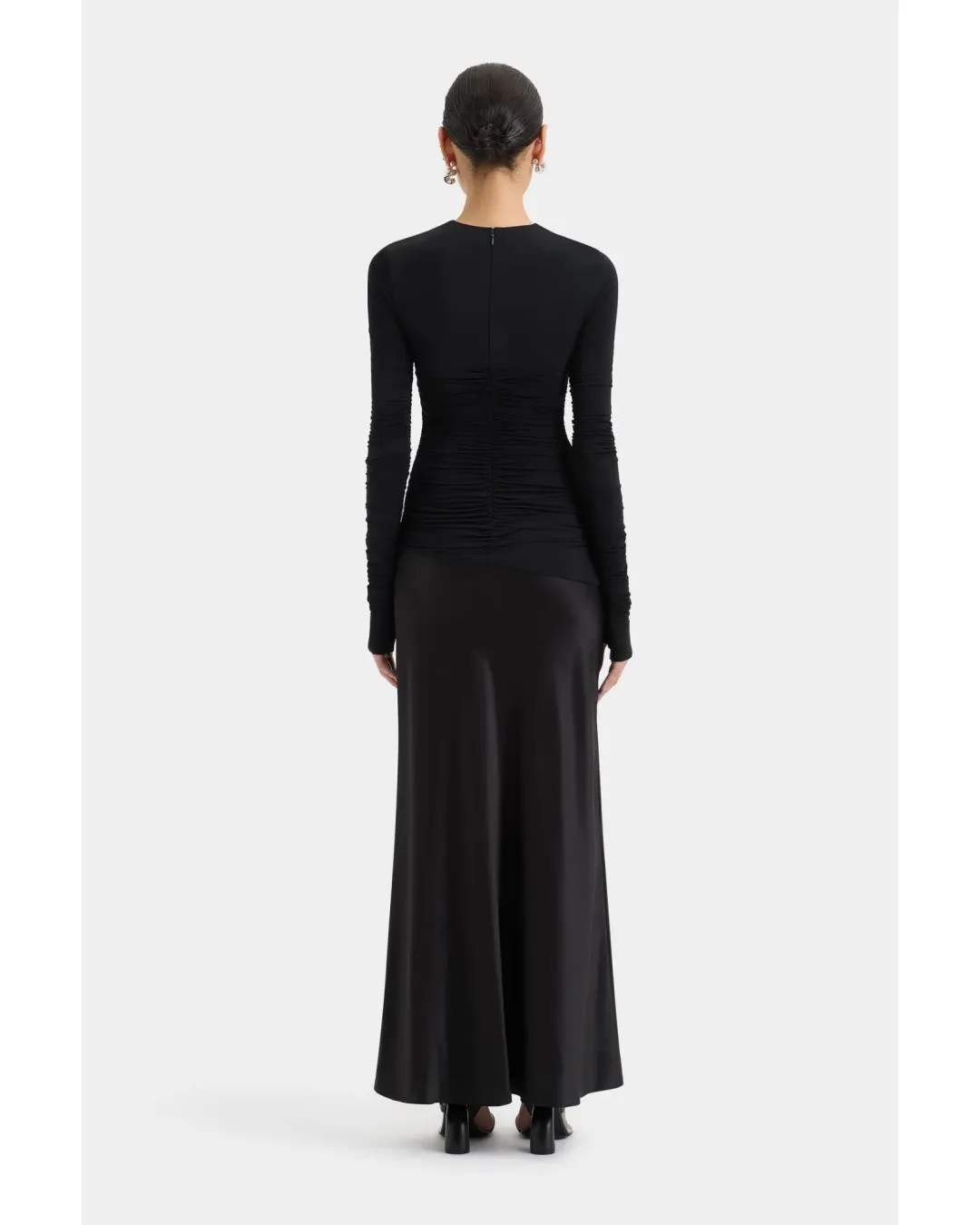 Sir Alessia Draped Gown Black Size 1 / AU 8 for rent on The Volte - main image