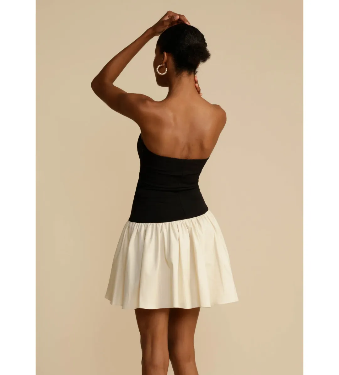 Arcina Ori Celine Mini Dress Black/White Size 10 for rent on The Volte - main image
