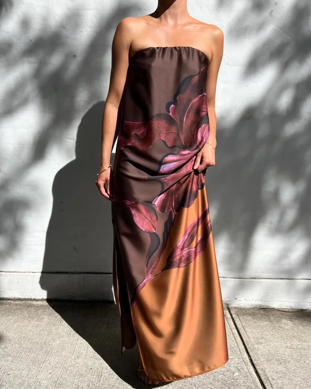 Pasduchas Moon Flower Column Midi in Fudge Size 12 for rent on The Volte - main image